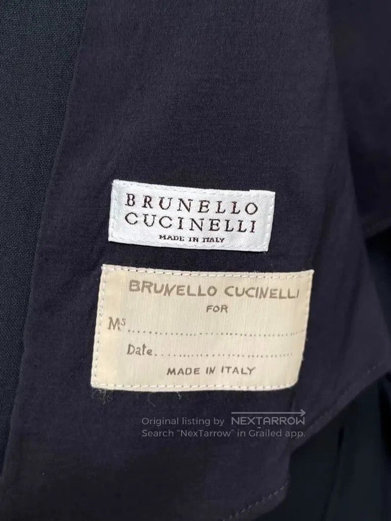 Brunello Cucinelli Brunello Cucinelli Dark Gray Wool Blazer, Brooch Removable Size 48L - 3 Thumbnail