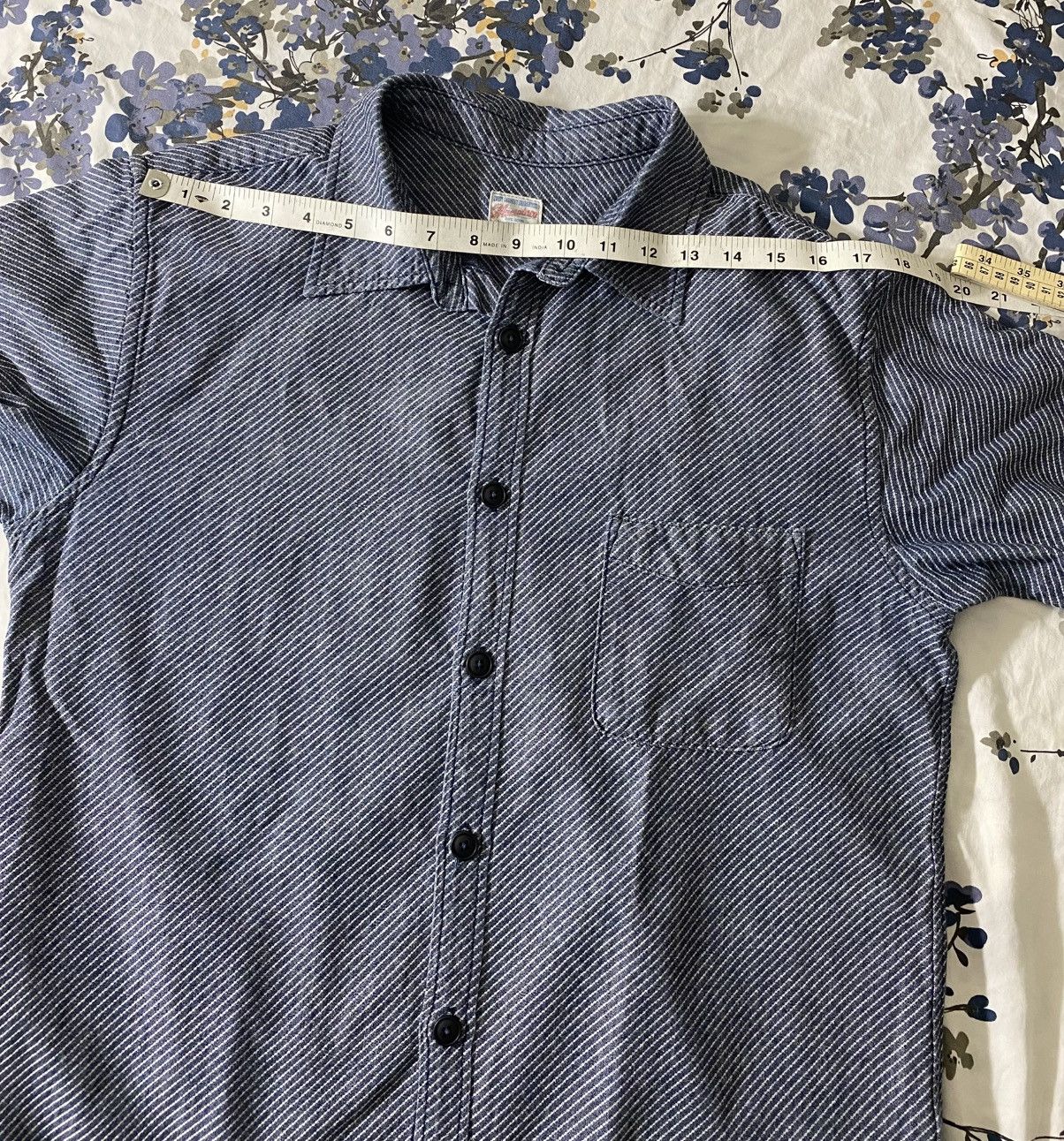Momotaro Jeans Momotaro indigo dobby stripe work shirt Size US L / EU 52-54 / 3 - 5 Thumbnail