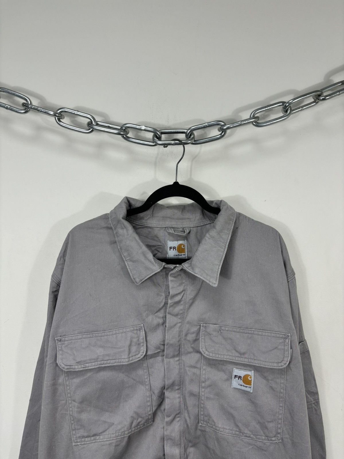 Carhartt Vintage Carhartt FR Gray USA Workwear Boxy Cropped Jacket Size US XL / EU 56 / 4 - 3 Thumbnail