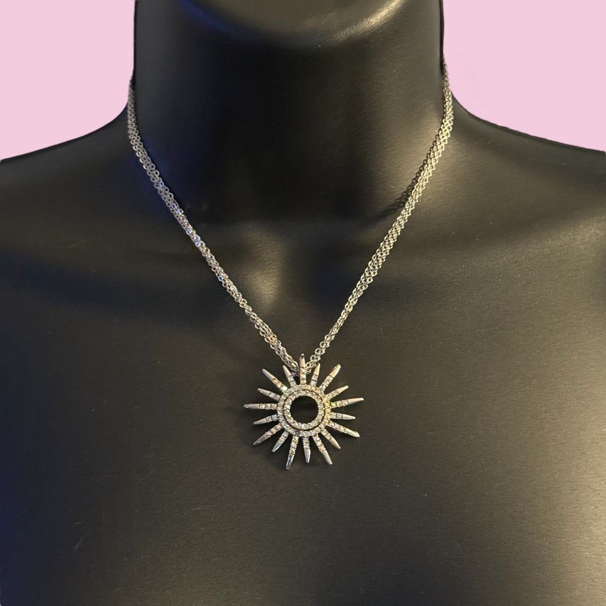 Other Silver tone AB sunburst pendant necklace Size ONE SIZE - 1 Thumbnail