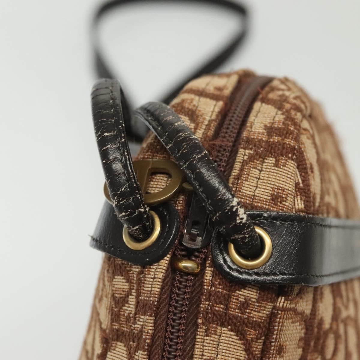 Dior DIOR Trotter Canvas Shoulder Bag Brown Gold Size ONE SIZE - 9 Thumbnail