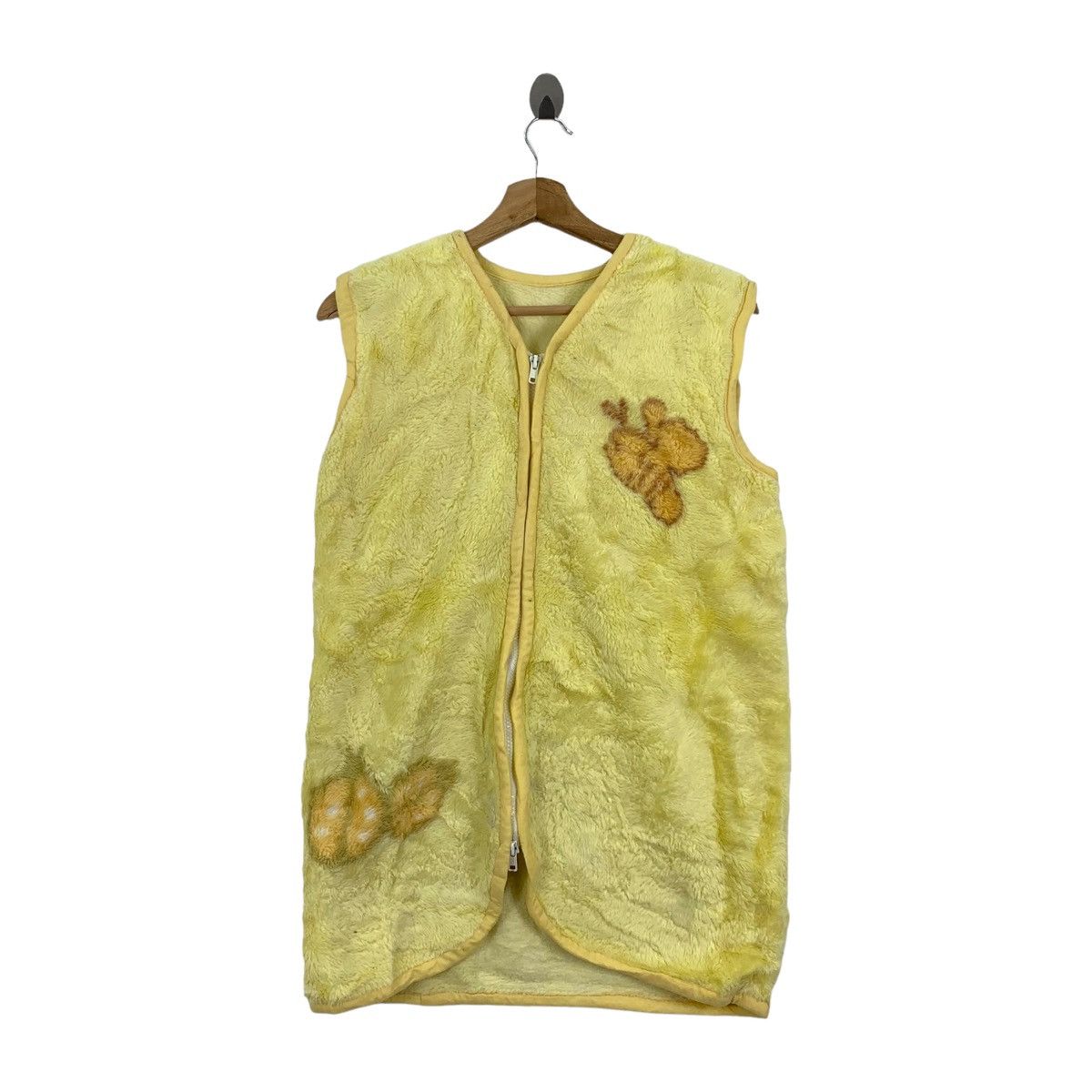 Disney × Vintage Vintage Winnie The POOH Disney Cartoon Fleece Vest Jacket Size US S / EU 44-46 / 1 - 2 Thumbnail