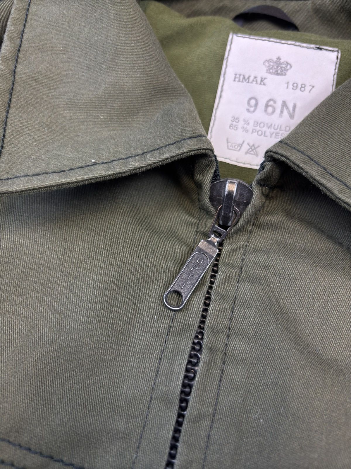 Vintage Vintage 1987 Denmark military army jacket Hmak 96n light Size US L / EU 52-54 / 3 - 2 Thumbnail