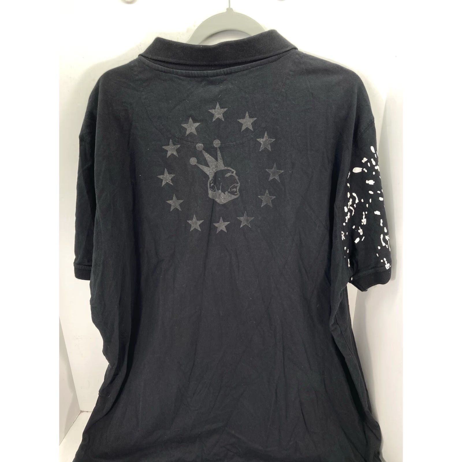 Vintage VINTAGE Drunk Munky Polo Shirt Men 3XL Black Graffiti Graphic Print Short Sleeve Polo VTG Mens 3XL Black Shirt Size US XXL / EU 58 / 5 - 7 Thumbnail