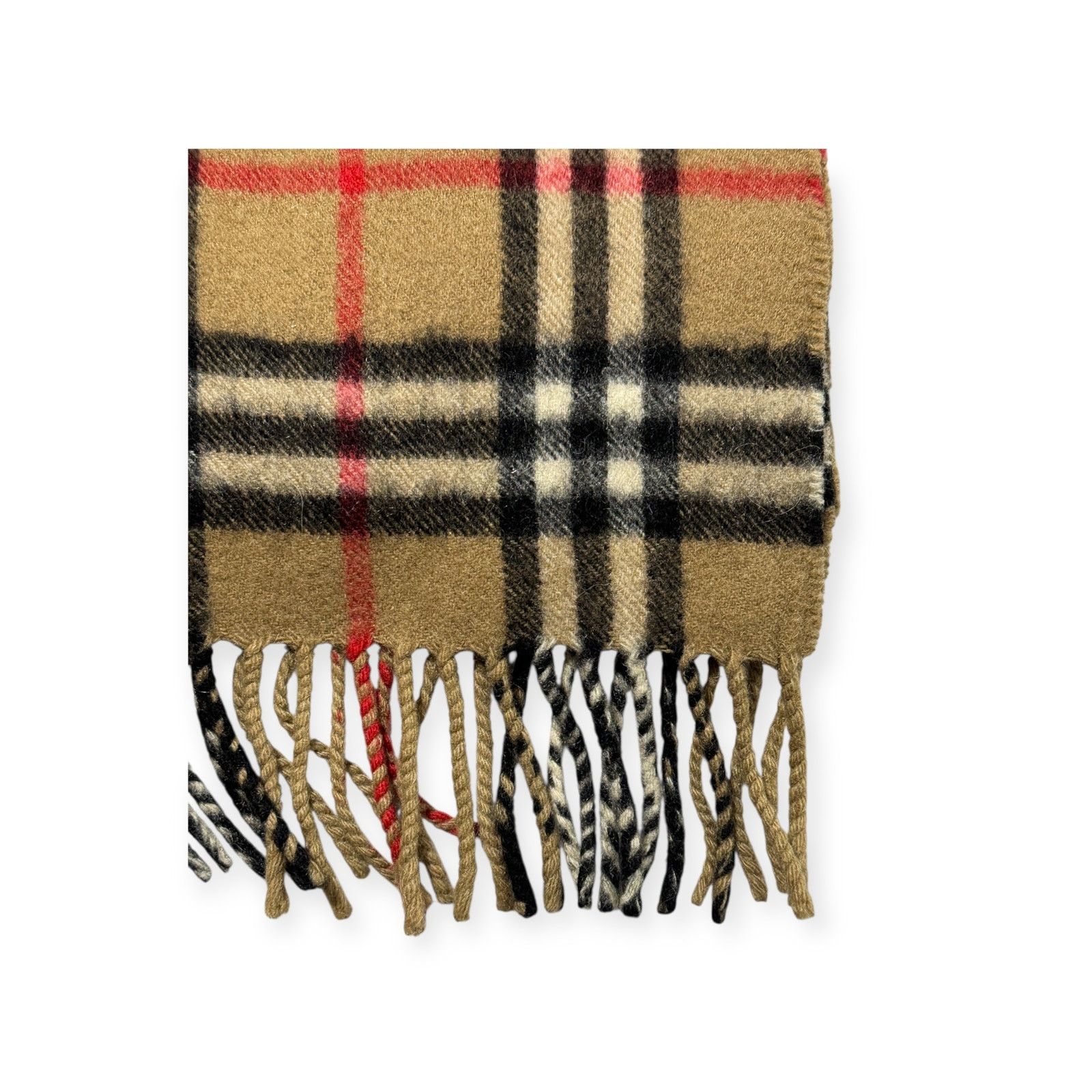 Burberry 🔴 Vintage Burberrys Scarf Nova Check 100% Cashmere Camel Size ONE SIZE - 6 Thumbnail