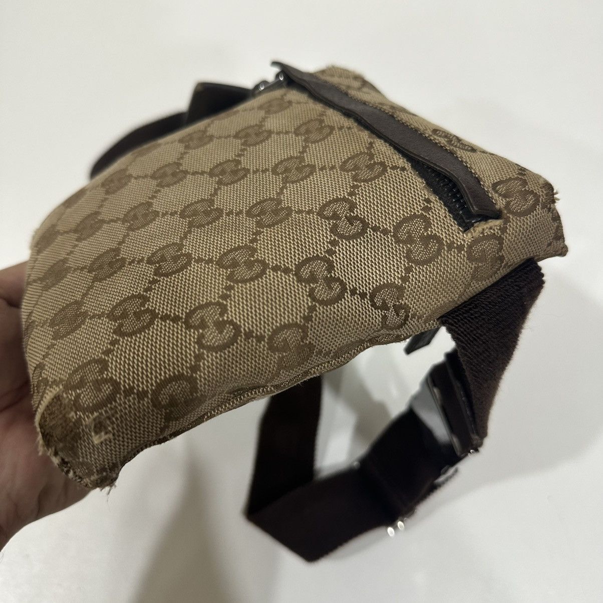 Gucci GUCCI GG CANVAS DOUBLE POCKET FANNY PACK BELT BAG 27 Size ONE SIZE - 10 Thumbnail