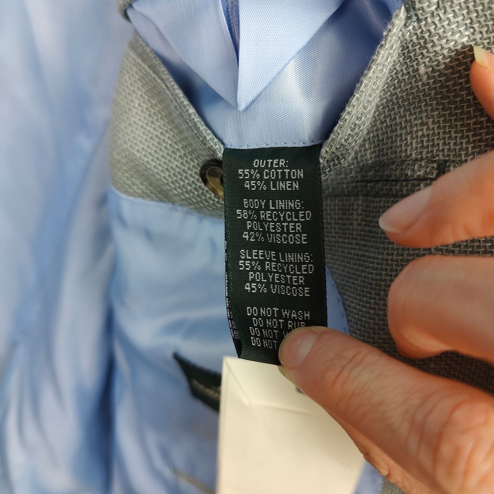 Rodd & Gunn Rodd & Gunn Linen Cotton Blazer Mens XL Gray Woven Casual Size 46R - 8 Thumbnail