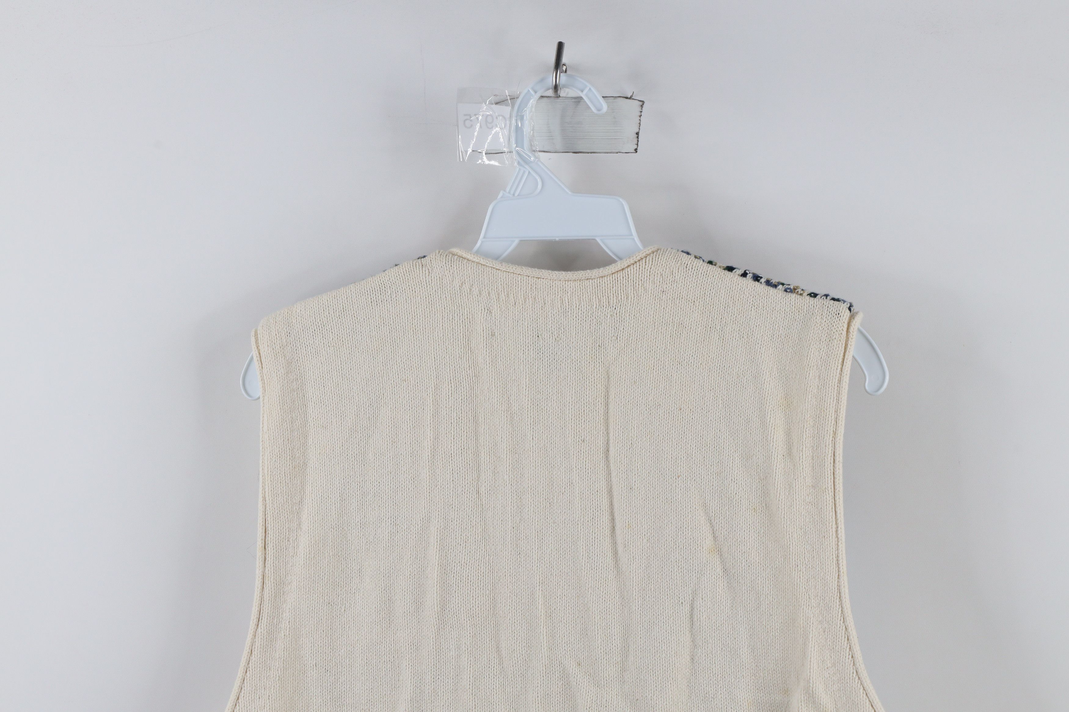 Vintage Vintage 90s Streetwear Herringbone Knit Sweater Vest USA Size US M / EU 48-50 / 2 - 8 Thumbnail