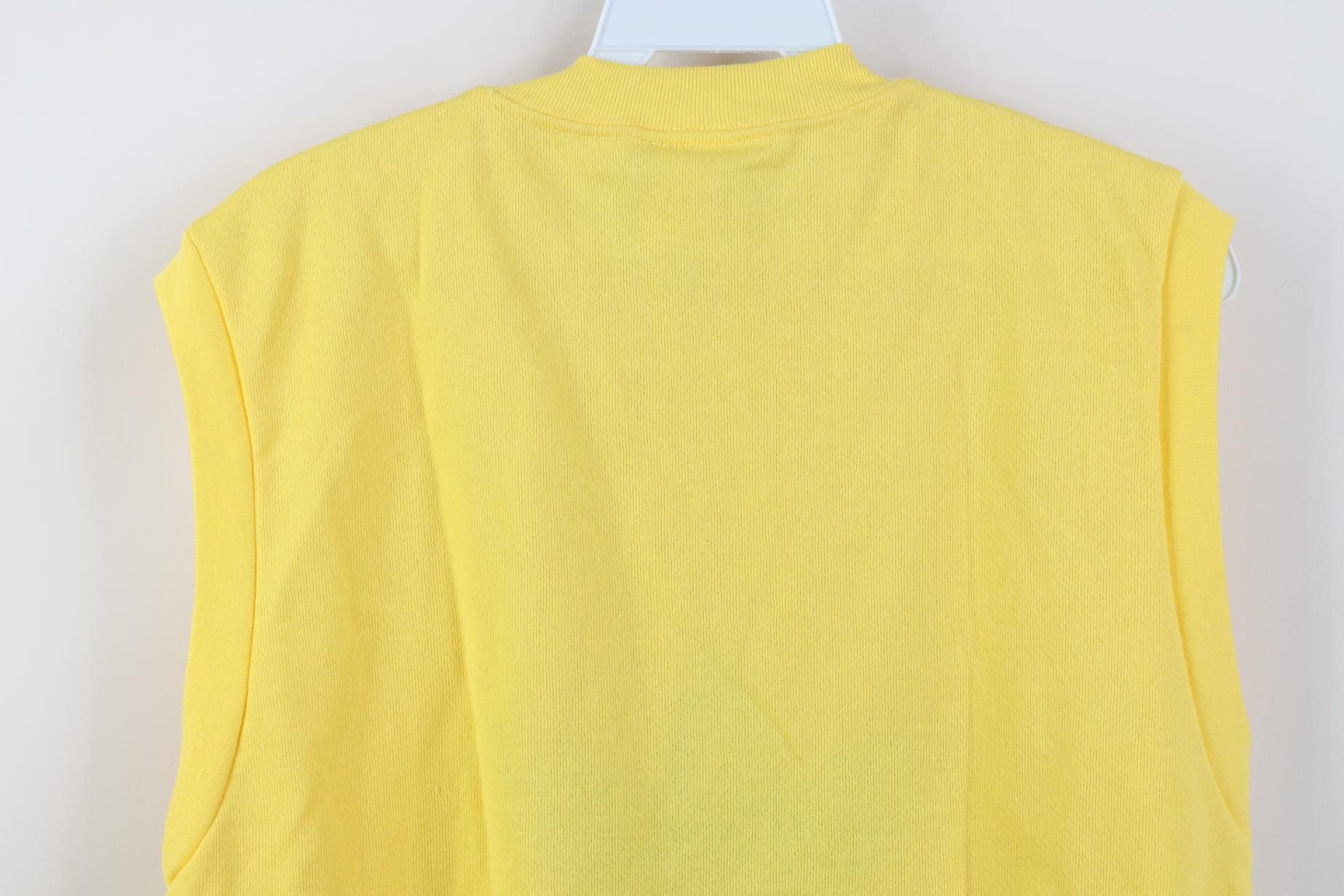 Adidas Deadstock Vintage 80s Adidas Sweatshirt Vest USA Yellow Size US S / EU 44-46 / 1 - 11 Thumbnail
