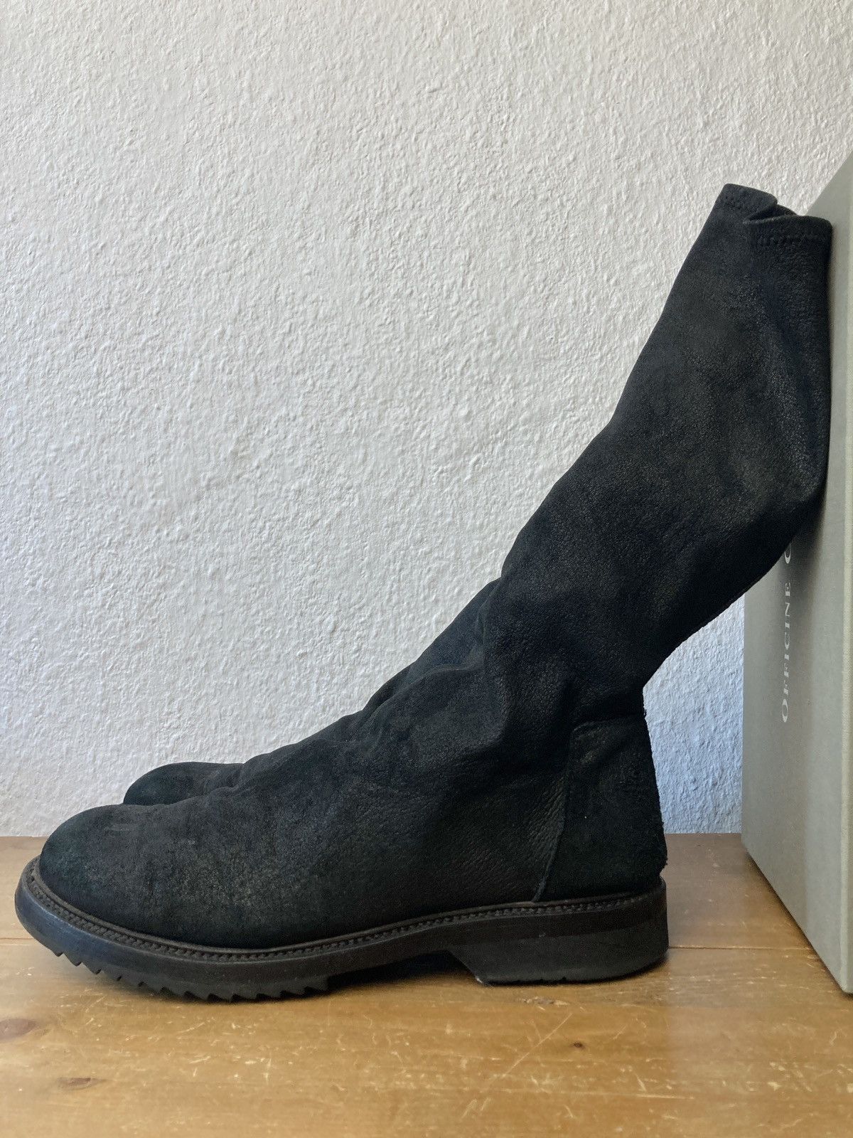 Rick Owens F/W 11 LIMO Blistered Lamb Leather Sock Creeper Boots 45/12 Size US 12 / EU 45 - 1 Thumbnail