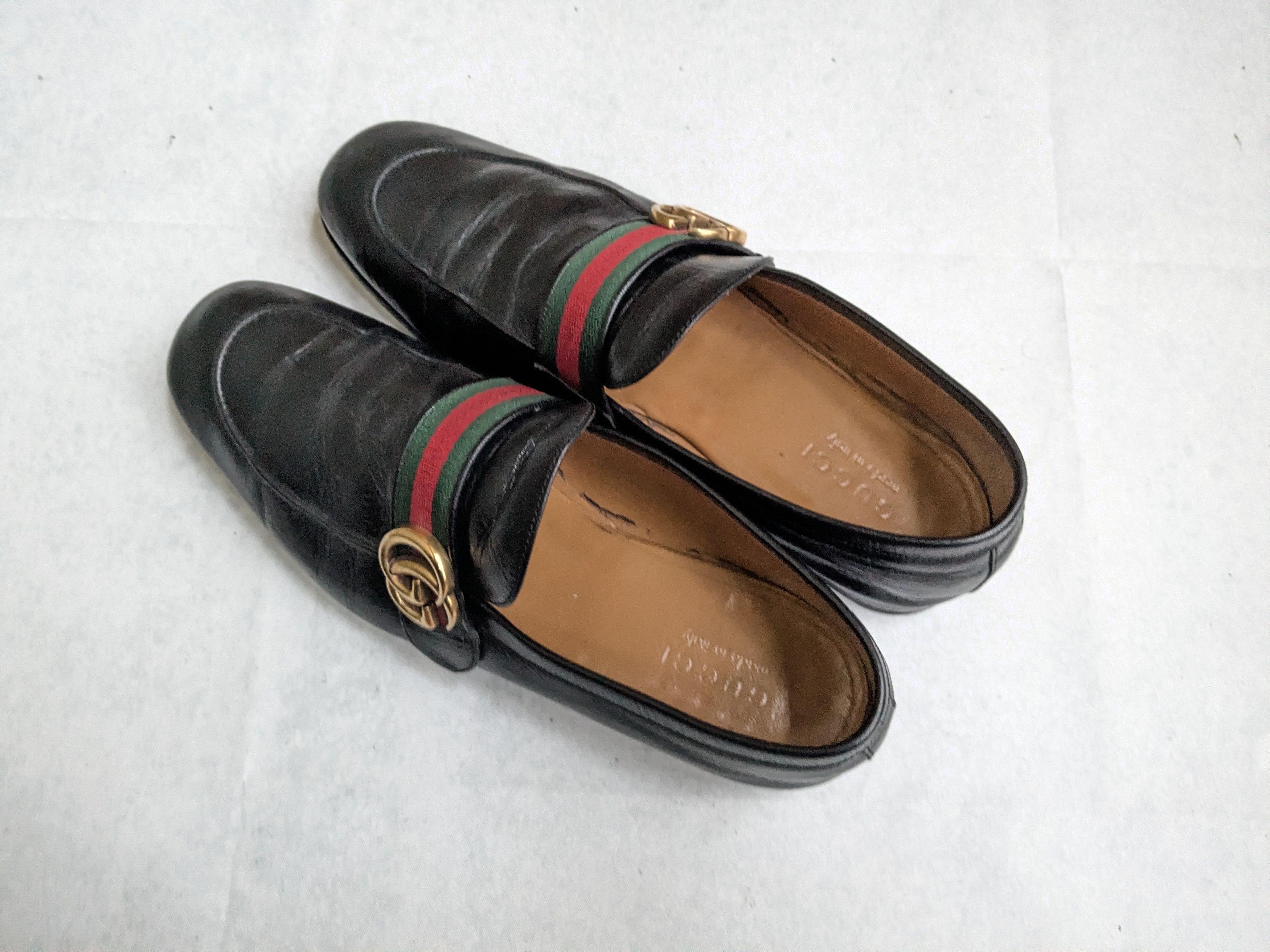 Gucci Gucci Loafers Black 10 Web GG Logo Size US 10 / EU 43 - 13 Thumbnail