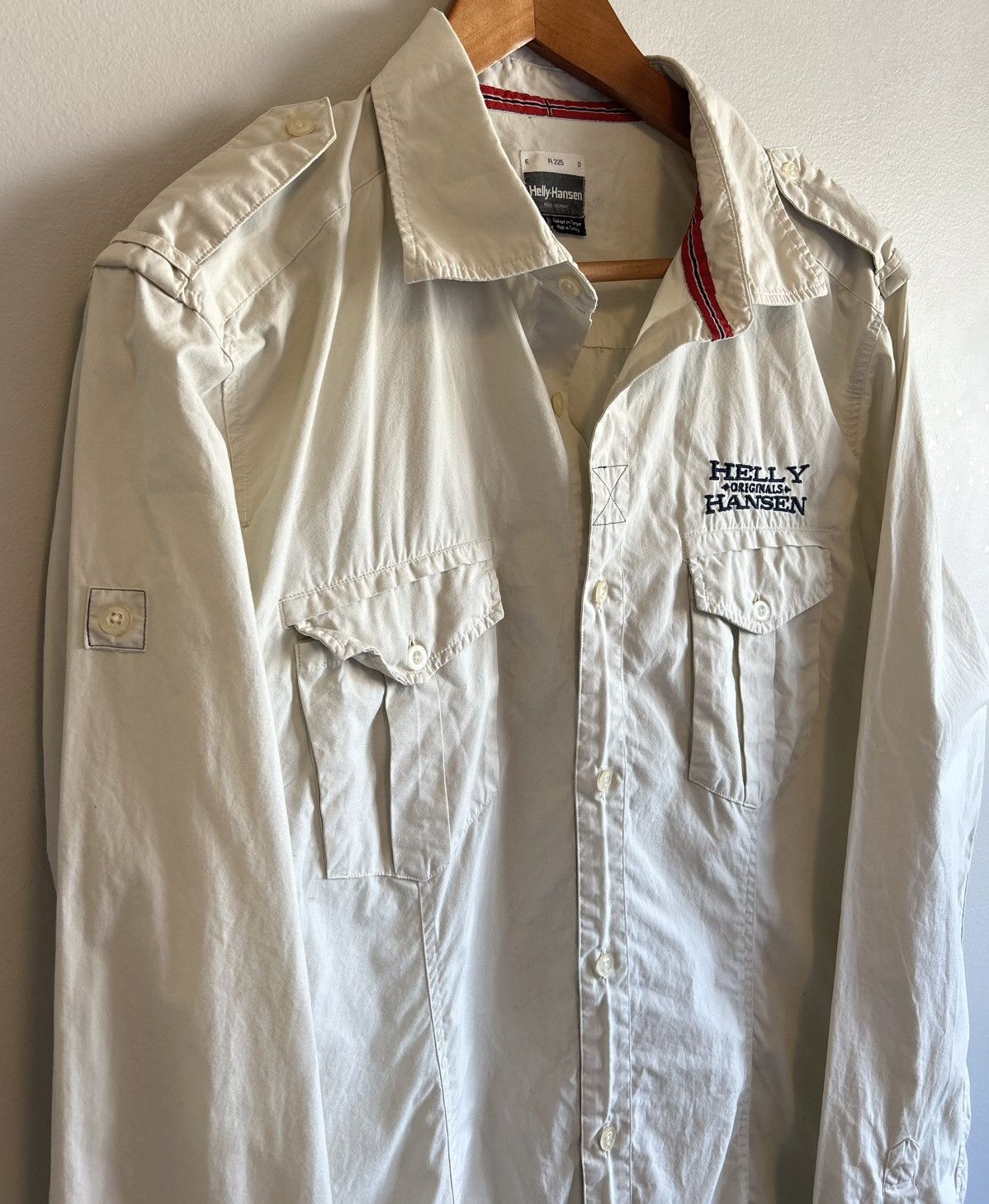 Helly Hansen Vintage 90s Helly Hansen Mens Beige Collared Button Shirt Size US XL / EU 56 / 4 - 6 Thumbnail