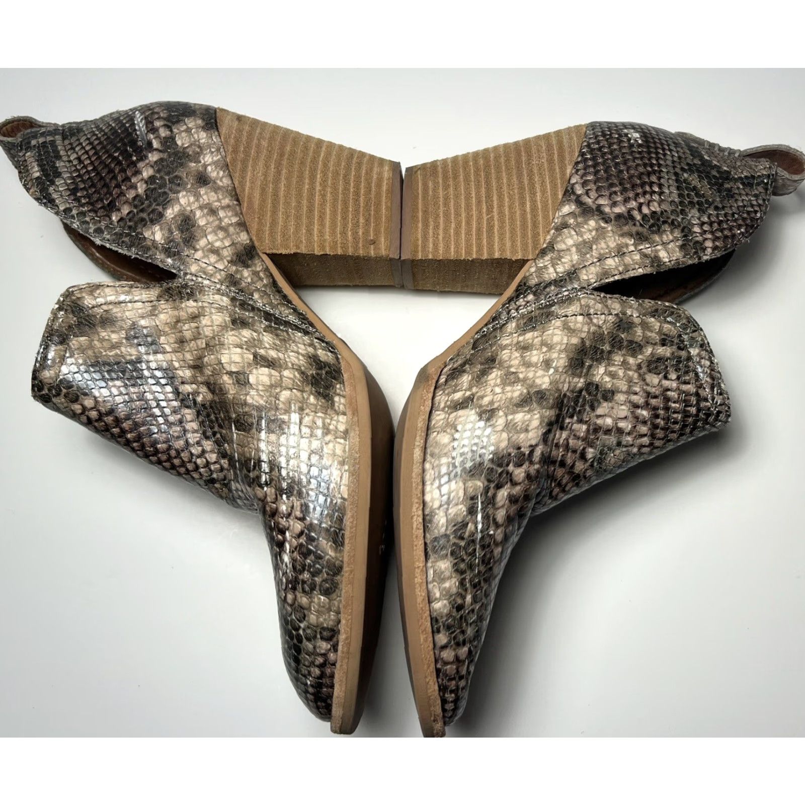 Jeffrey Campbell Jeffrey Campbell Rosalee Bootie Women Gray Snakeskin Leather Bootie 8 US Size Shoe Brand Rosalee 8 Size US 8 / IT 38 - 3 Thumbnail