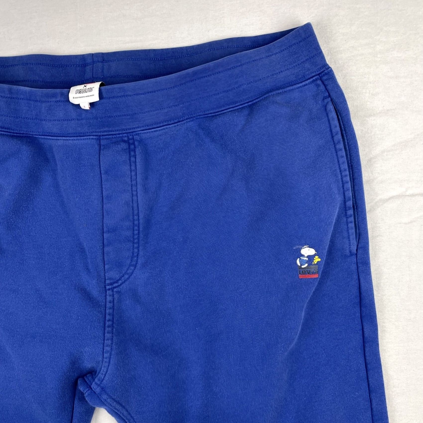 Levi's Levi's Panuts Sweatpants Mens Large Blue Jogger Tapered Snoopy Soccer Running Size US 33 - 4 Thumbnail