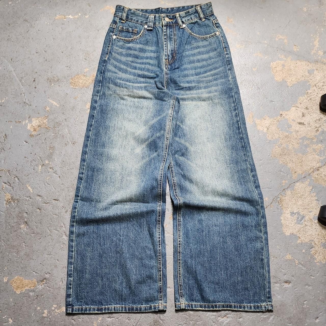 Japanese Brand Baggy faded blue jeans y2k/2000s Size US 28 / EU 44 - 1 Thumbnail