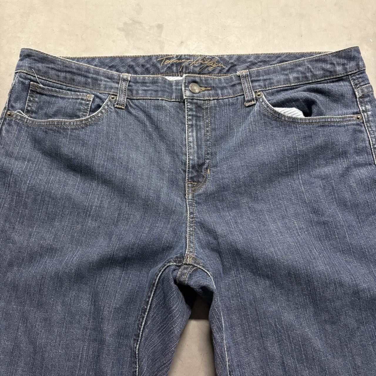 Tommy Hilfiger Crazy Vintage Y2K/2000s Baggy Tommy Hilfiger Bootcut Dark Wash Streetwear Denim Jeans! Size US 38 / EU 54 - 4 Thumbnail