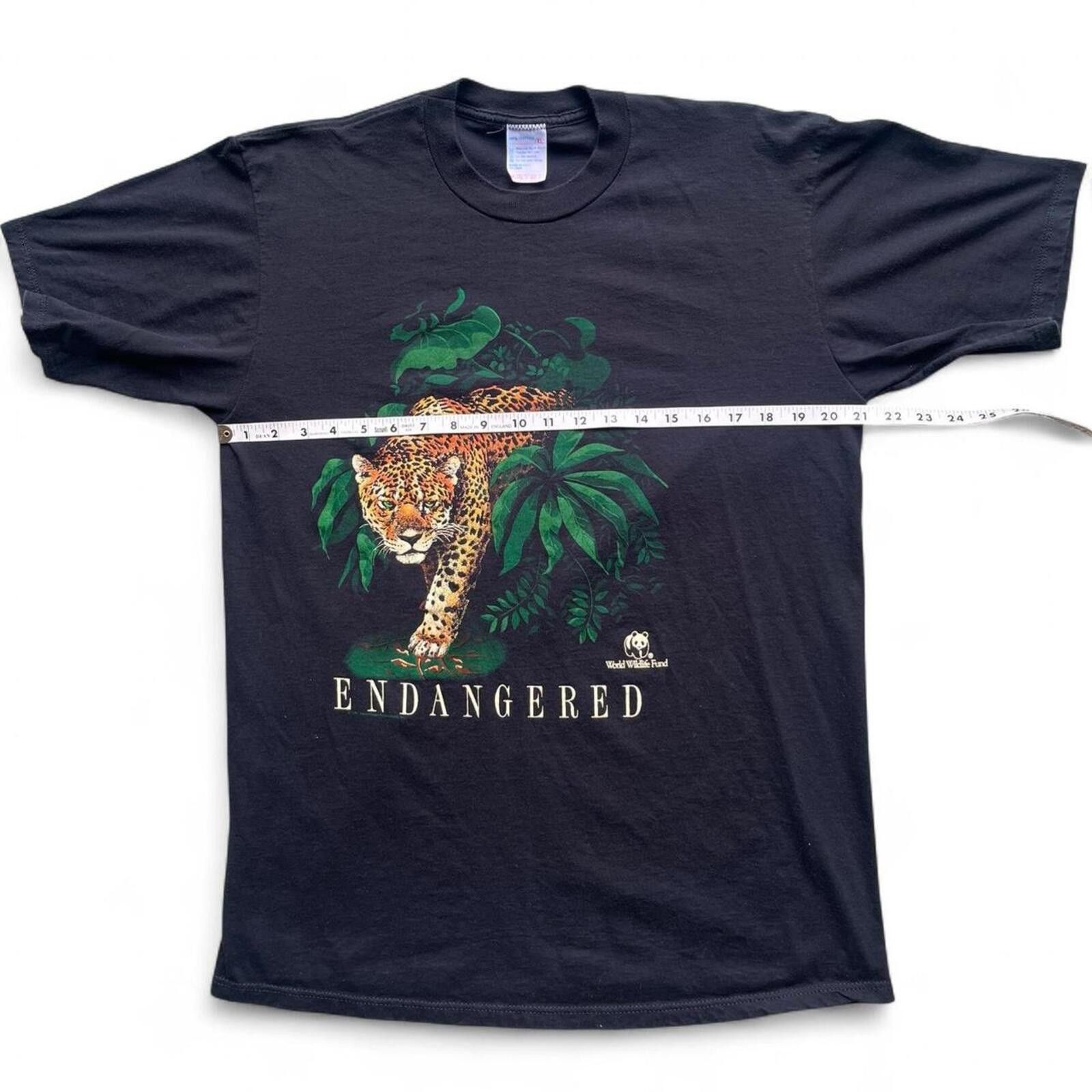 Artek Vintage 90s Endangered Wildlife Leopard Graphic Mens T-Shirt Size US L / EU 52-54 / 3 - 4 Thumbnail