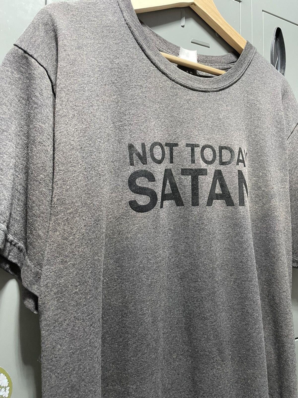 Vintage 90s blank screen print text goth emo art not today Satan Size US XL / EU 56 / 4 - 4 Thumbnail