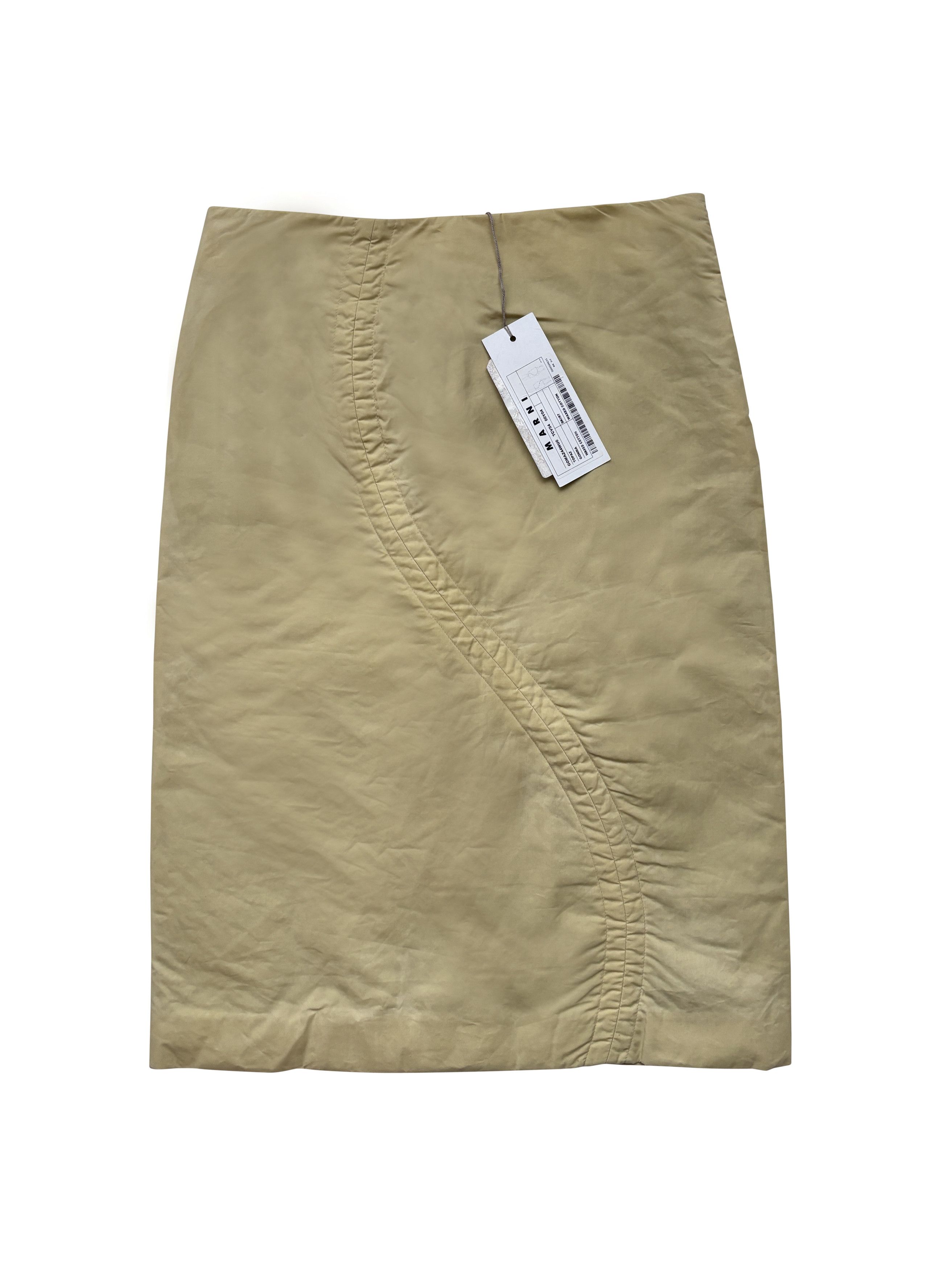 Marni ⚡️QUICK SALE⚡️Marni Beige Waxed Cotton Skirt Size 34" / US 12 / IT 48 - 1 Thumbnail