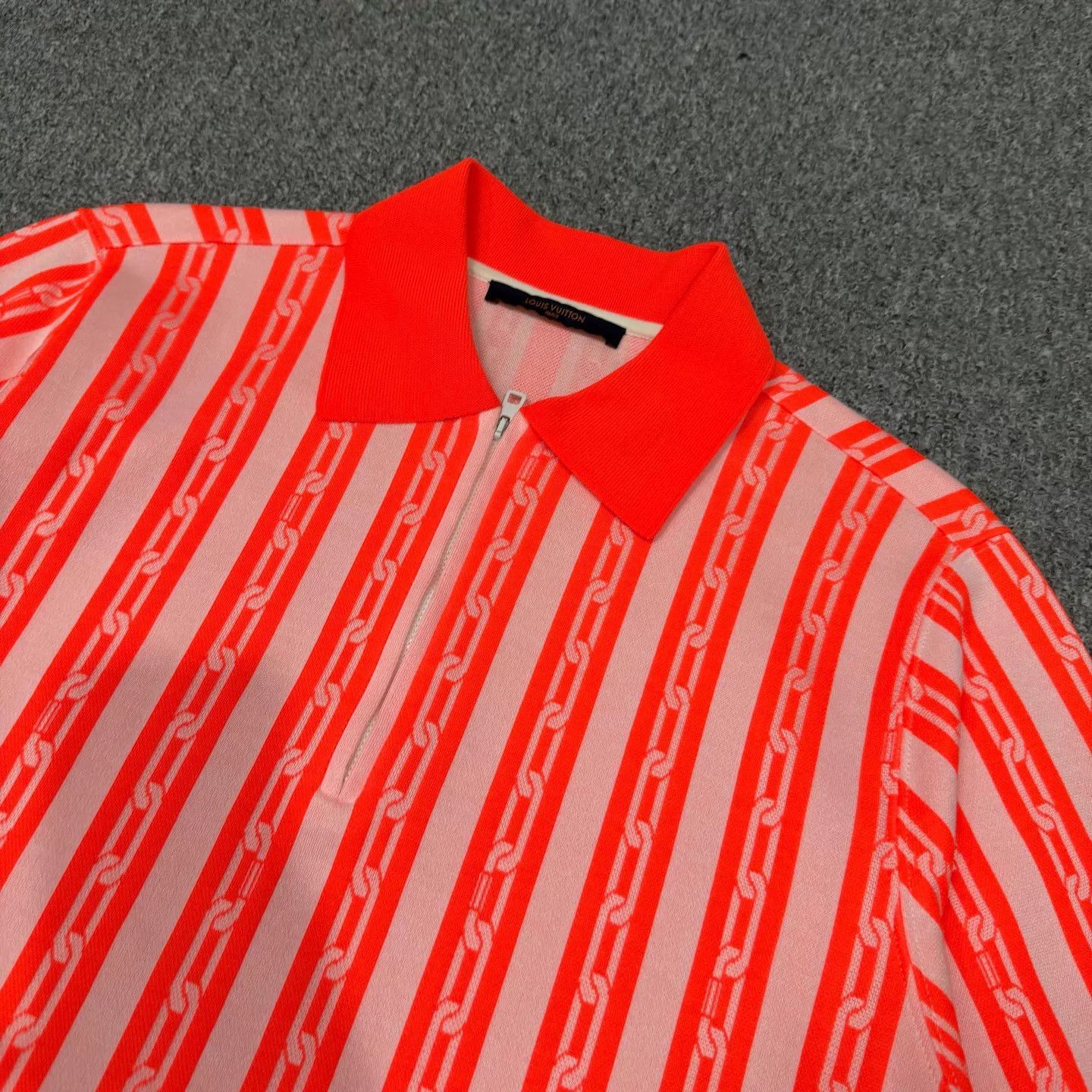 Louis Vuitton LV Orange Allover Print Lock SS Polo M Size US M / EU 48-50 / 2 - 3 Thumbnail