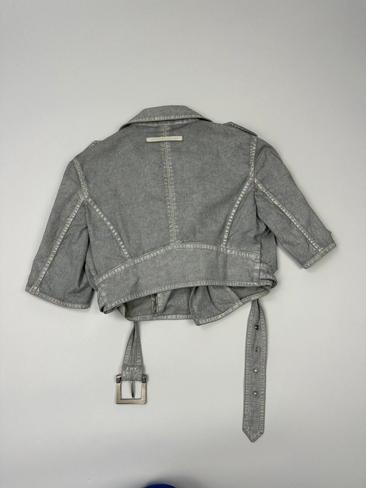 Jean Paul Gaultier Jean Paul Gautier 00’s Silver Short Crop Trench Coat Jacket Size M / US 6-8 / IT 42-44 - 7 Thumbnail