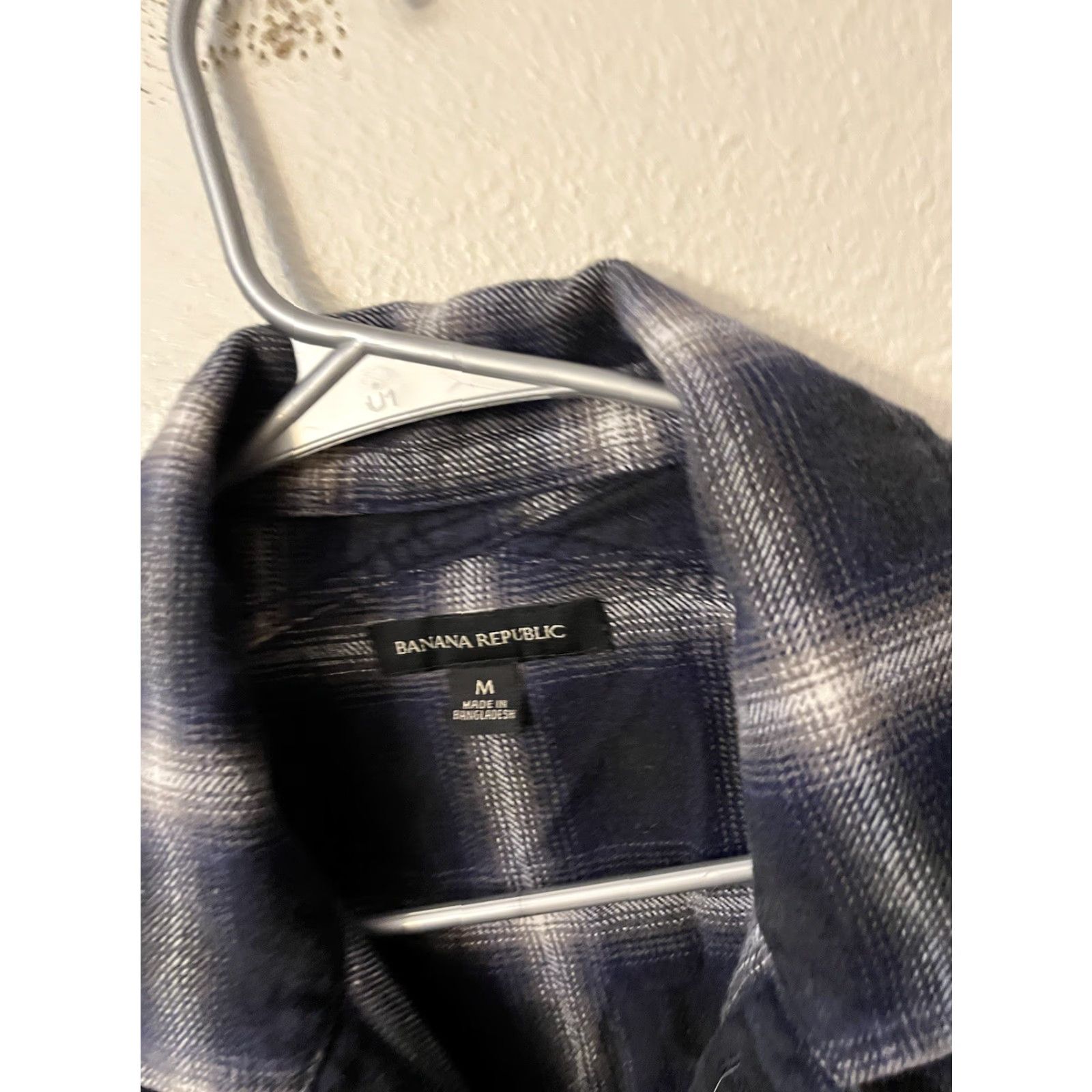 Banana Republic VINTAGE Banana Republic Men's Plaid Flannel Button-Up Shirt Dark Black Gray Medium Size US M / EU 48-50 / 2 - 2 Thumbnail