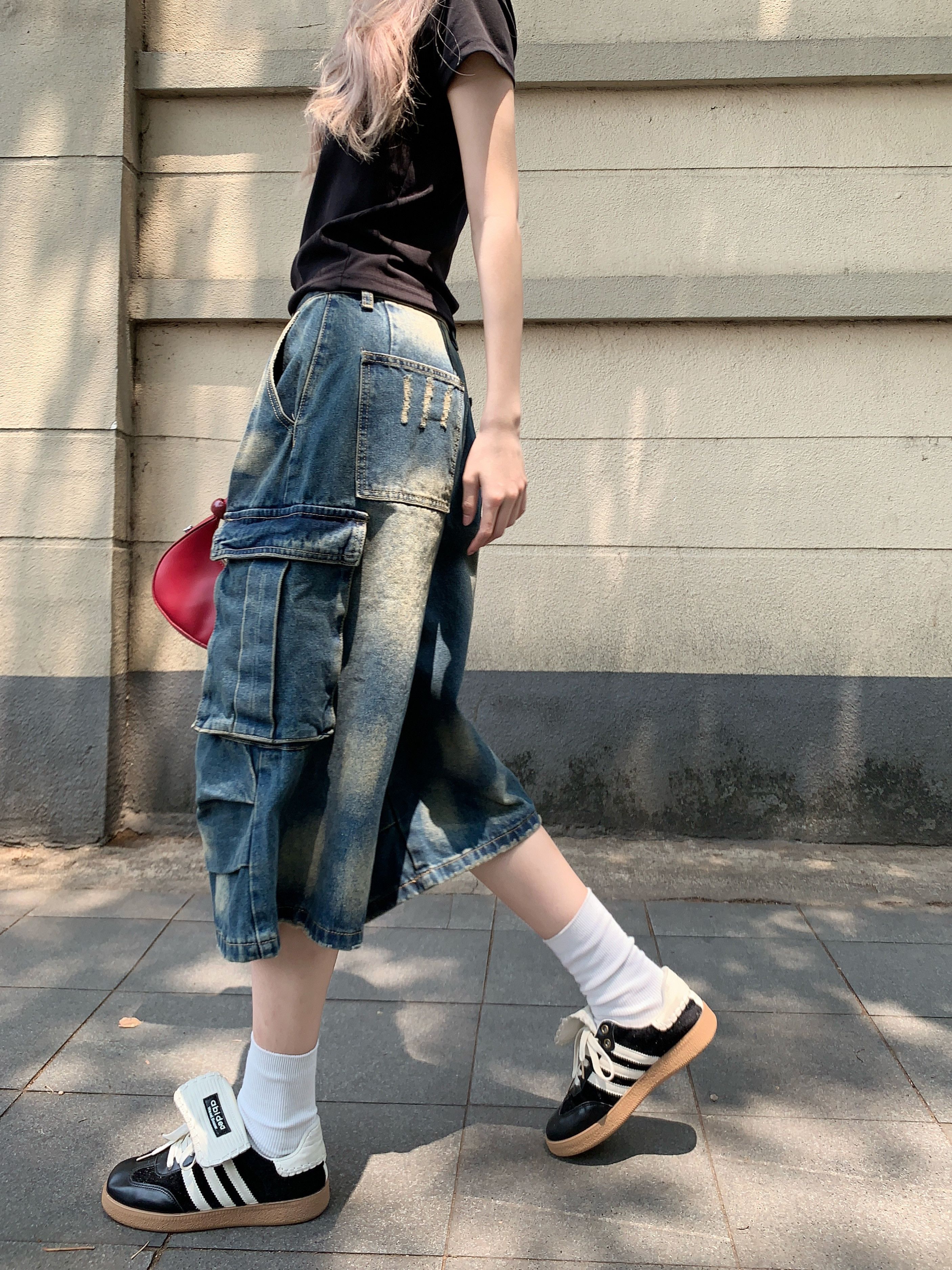 Japanese Brand × Vintage Vintage multi-pocket jeans men's wide leg casual pants Size 28" / US 6 / IT 42 - 6 Thumbnail