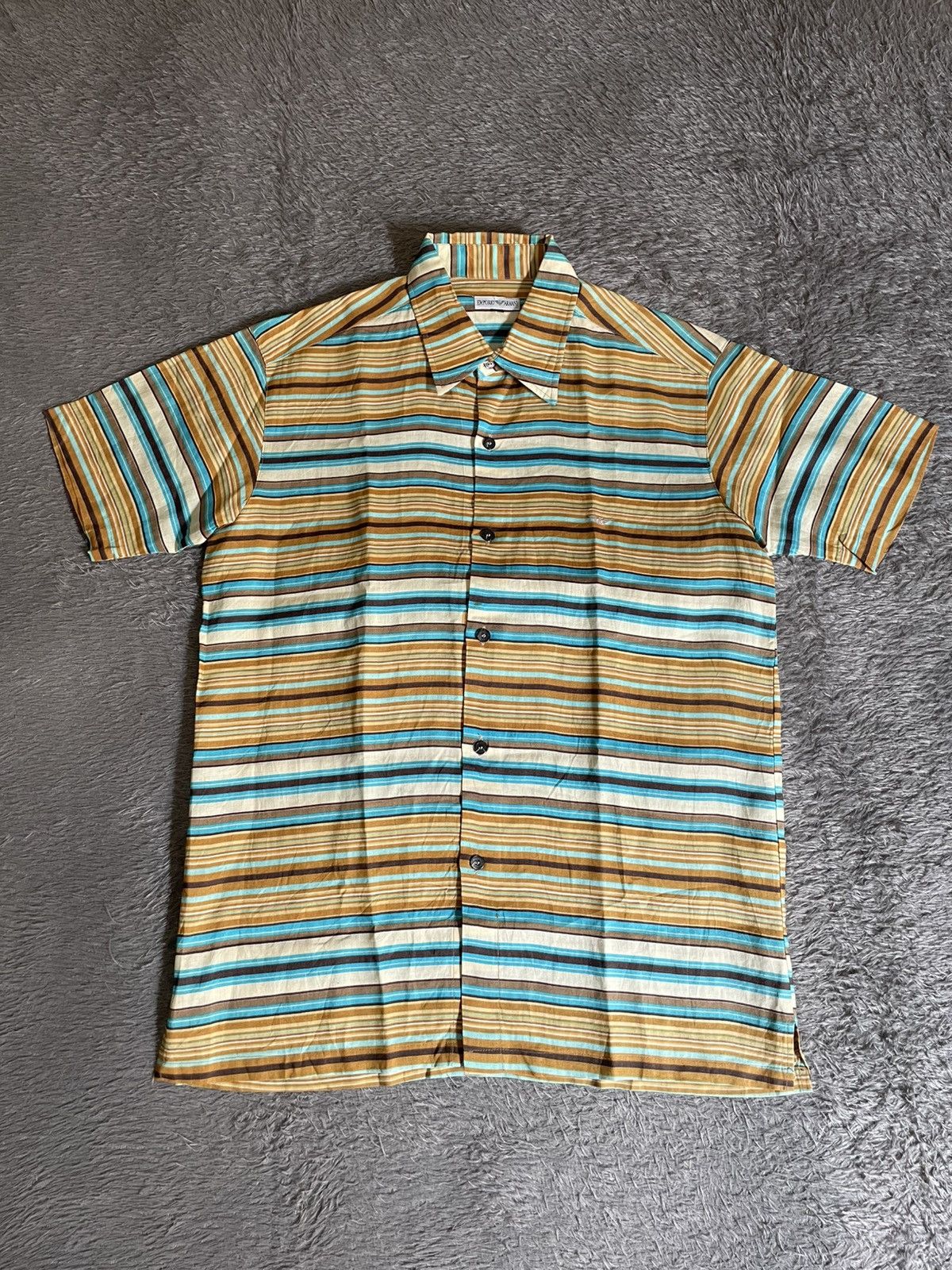 Emporio Armani Vintage emporio armani linen shirt Size US M / EU 48-50 / 2 - 1 Thumbnail