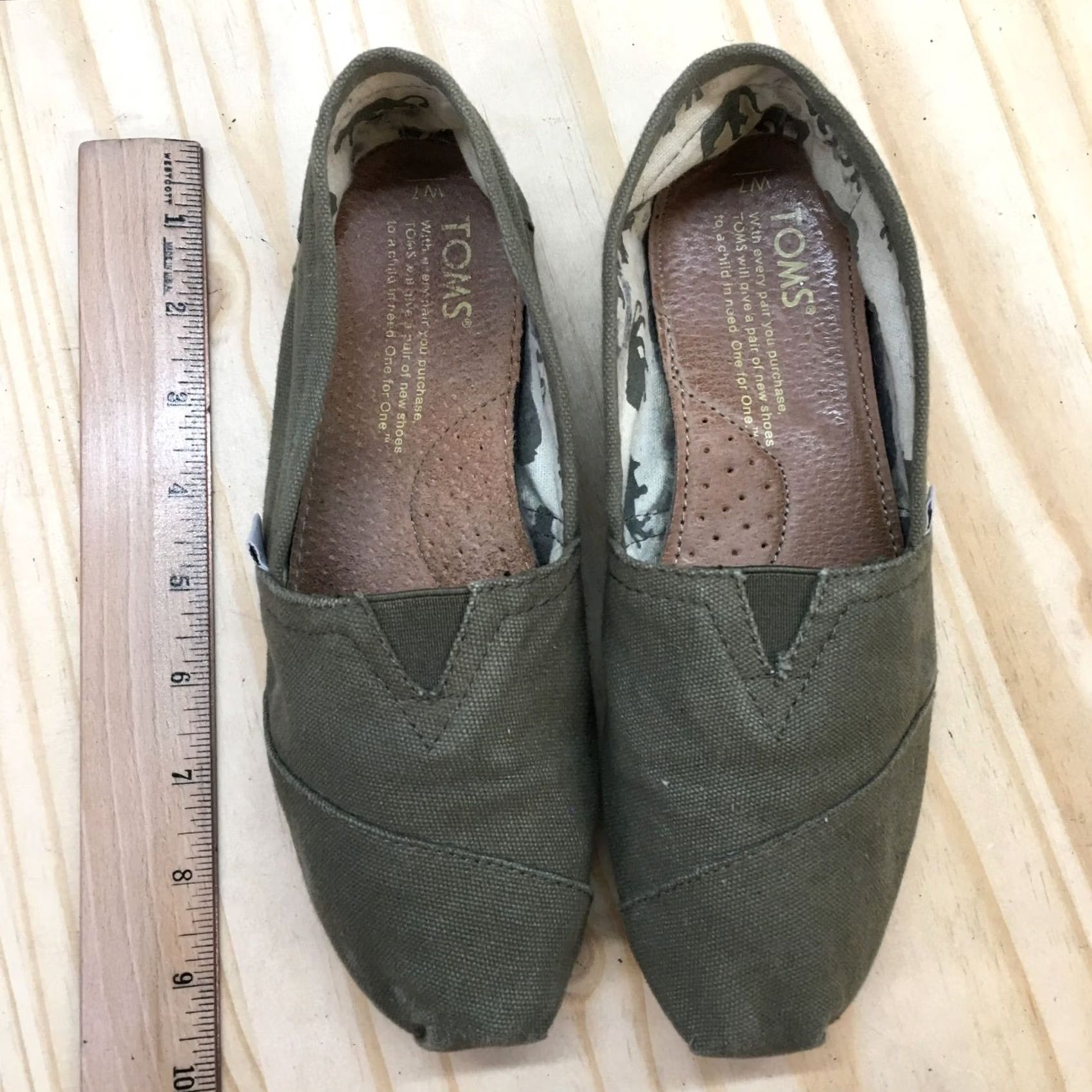 Toms TOMS Womens Loafer Slip-On Flats Green Fabric Slip-On Low Top Casual Shoes 7 Size M / US 6-8 / IT 42-44 - 6 Thumbnail