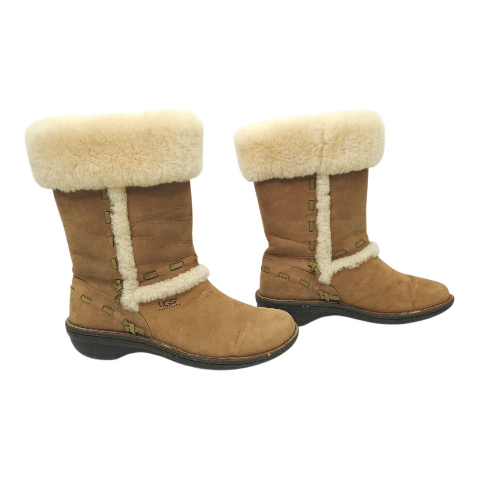 Ugg Ugg Australia Elijo Leather Boots Womens Size 7 Sheepskin Size US 7 / IT 37 - 12 Thumbnail