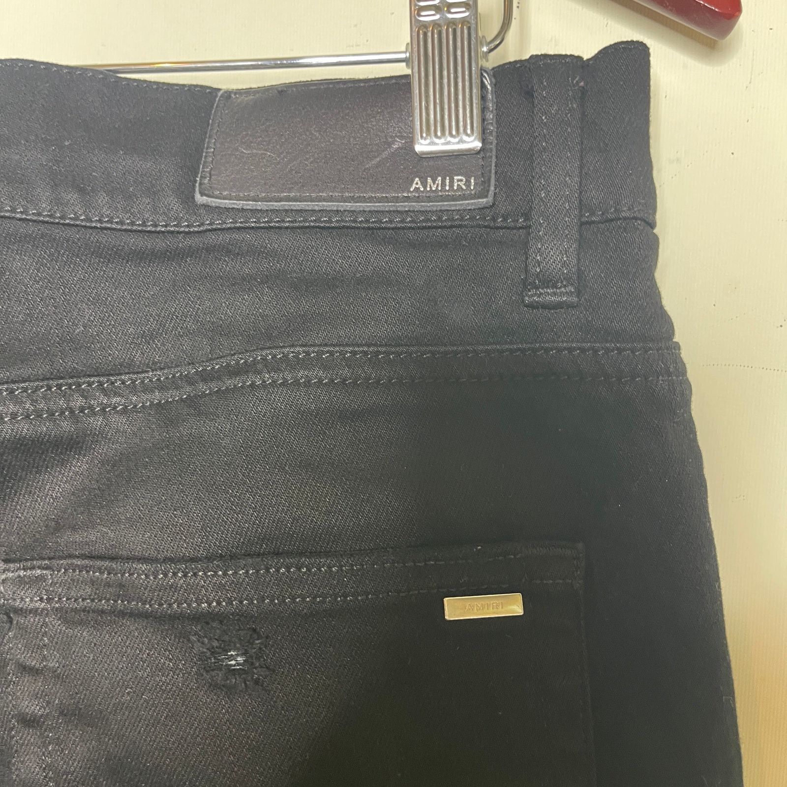 Amiri AMIRI Men Black Silver crystal Music Note Patch Skinny Jeans Size US 32 / EU 48 - 6 Thumbnail