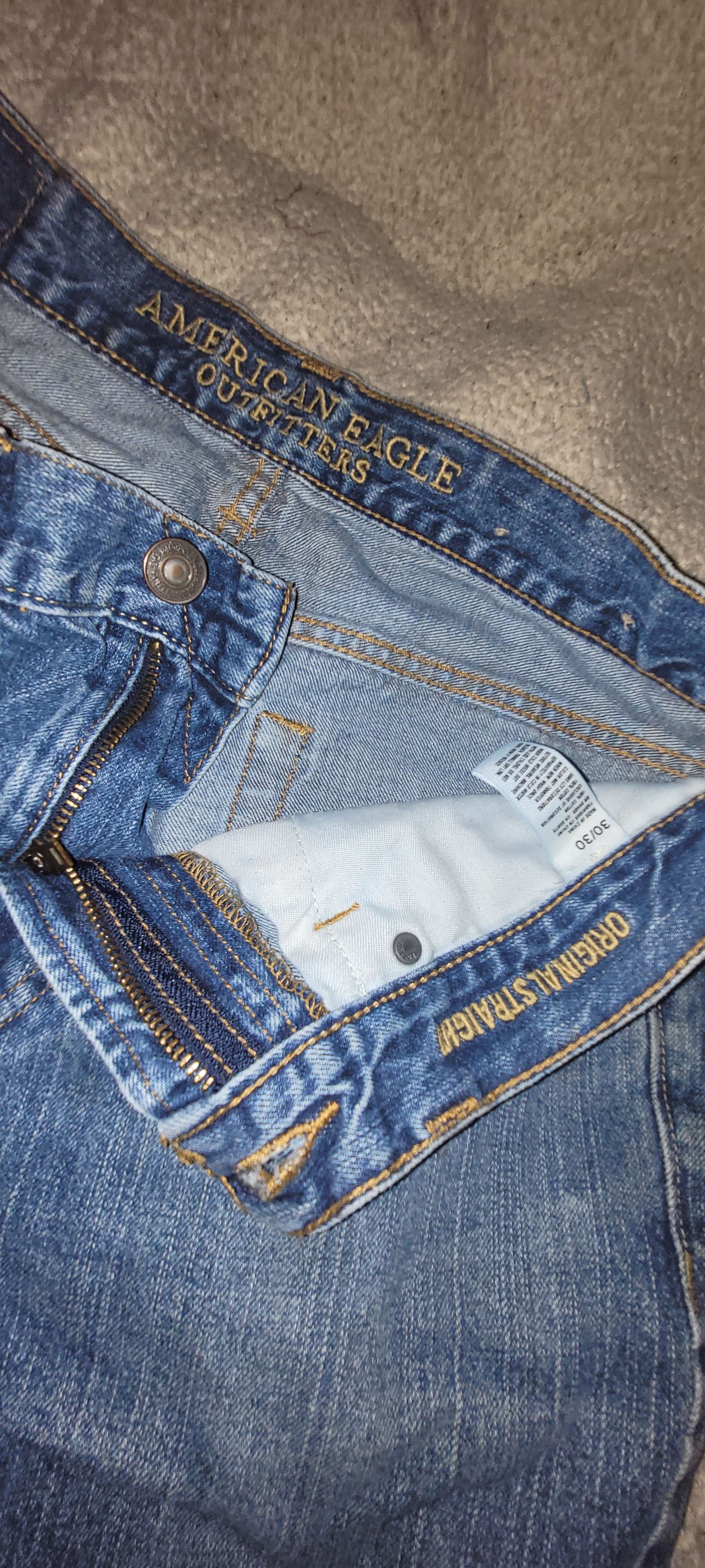 American Eagle Outfitters American Eagle Dark Washed Blue Jeans Size US 30 / EU 46 - 3 Thumbnail