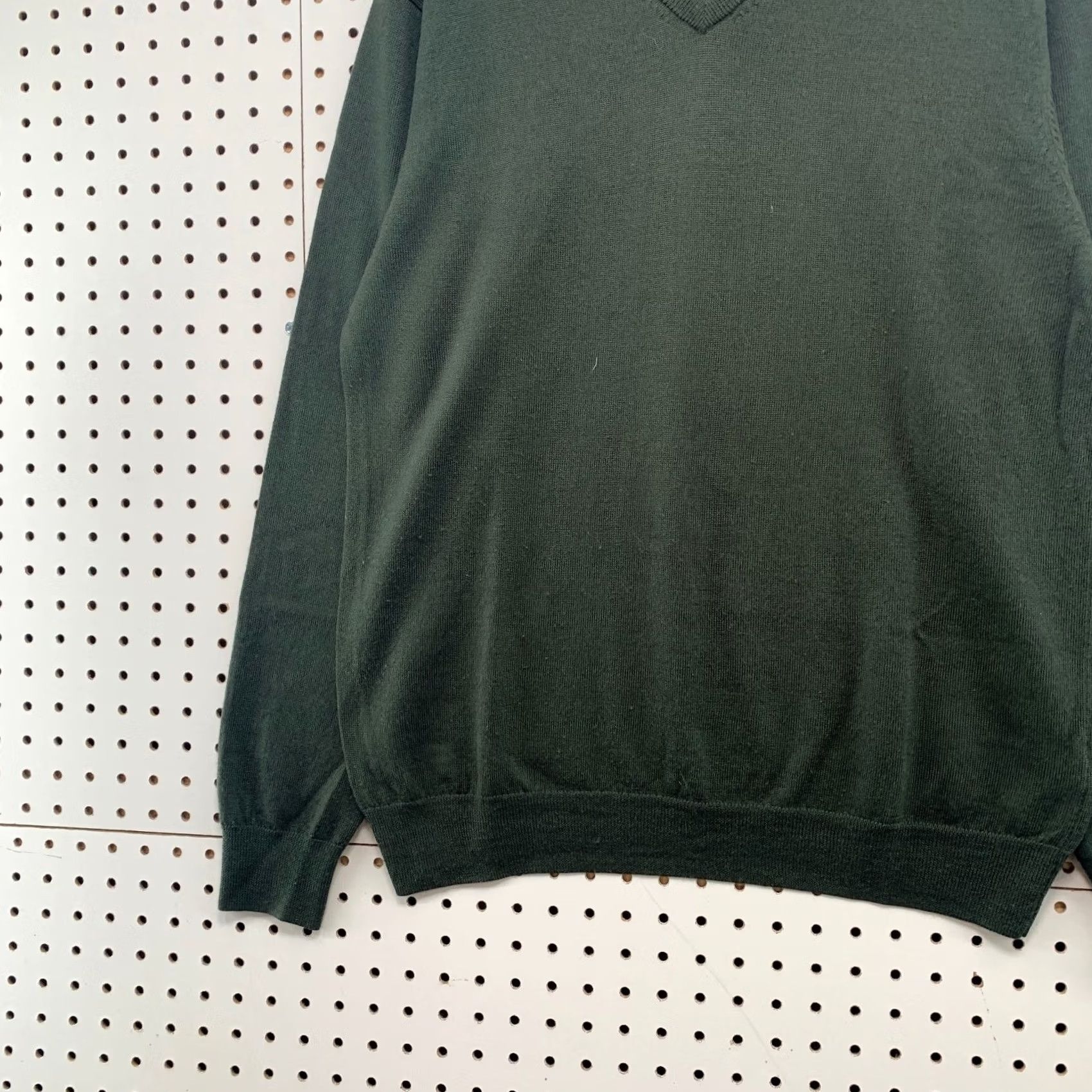 Vintage Goodthreads Merino Wool Sweater Men Large Green V-Neck Preppy Business Work Shirt Size US L / EU 52-54 / 3 - 5 Thumbnail