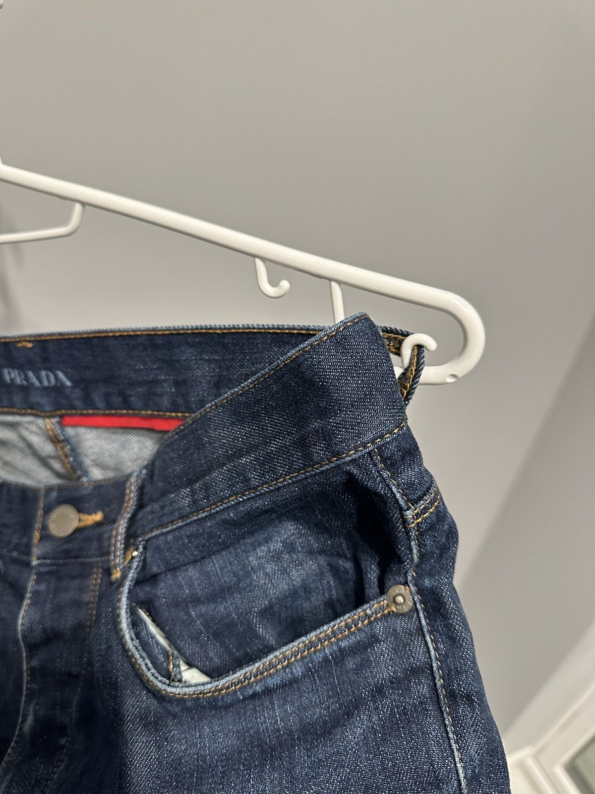 Prada Prada Vintage Denim Shorts Leather Logo Japan Style Size US 30 / EU 46 - 11 Thumbnail