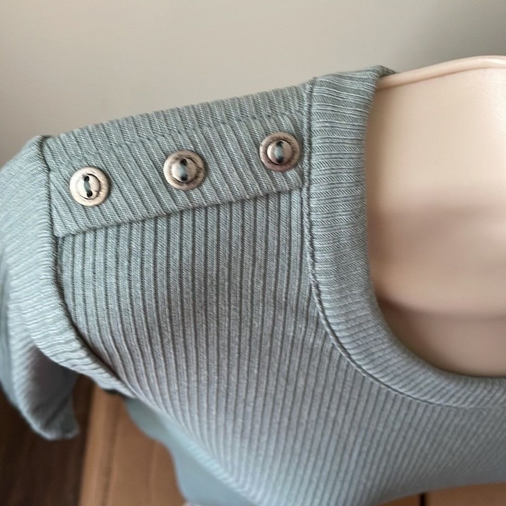 Chaser Brand Chaser Ribbed Thermal Tunic Scoop Gray Blue Neck Size Small Size S / US 4 / IT 40 - 14 Thumbnail