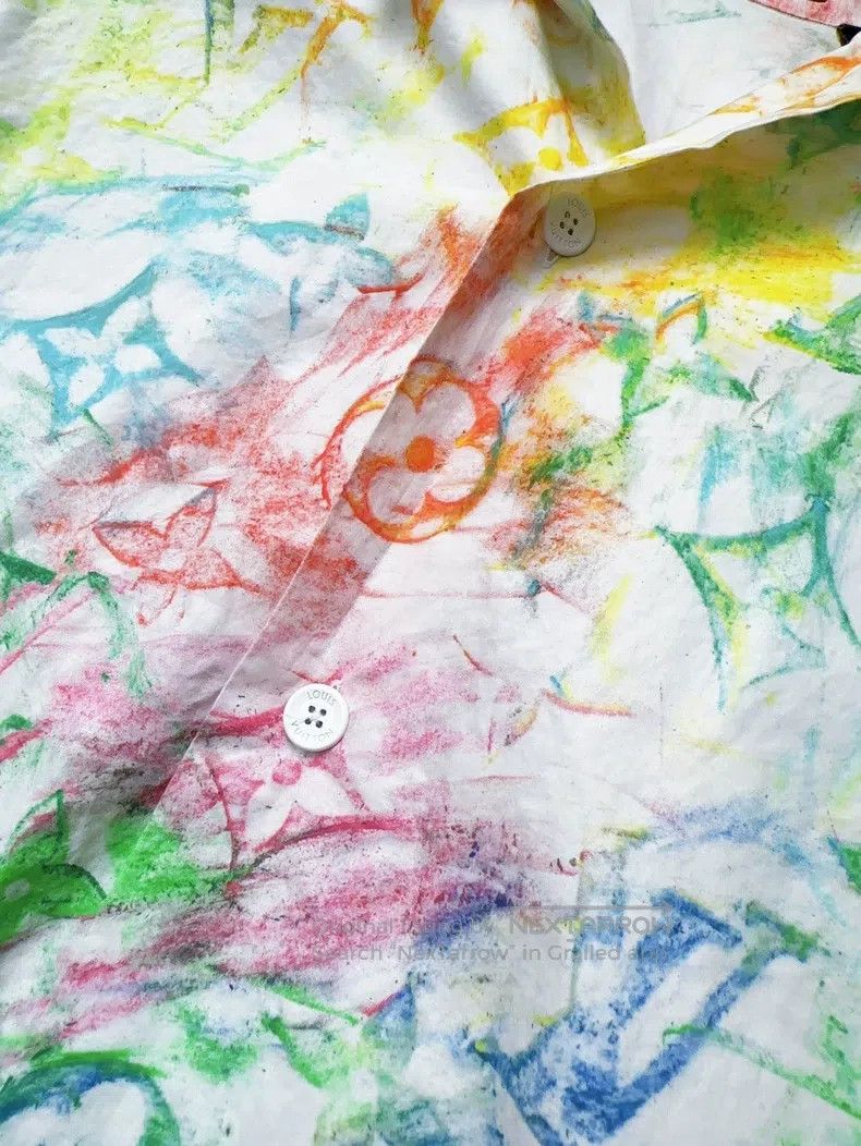 Louis Vuitton Louis Vuitton Colored Crayon Graffiti Full Print Short Sle Size US M / EU 48-50 / 2 - 4 Thumbnail