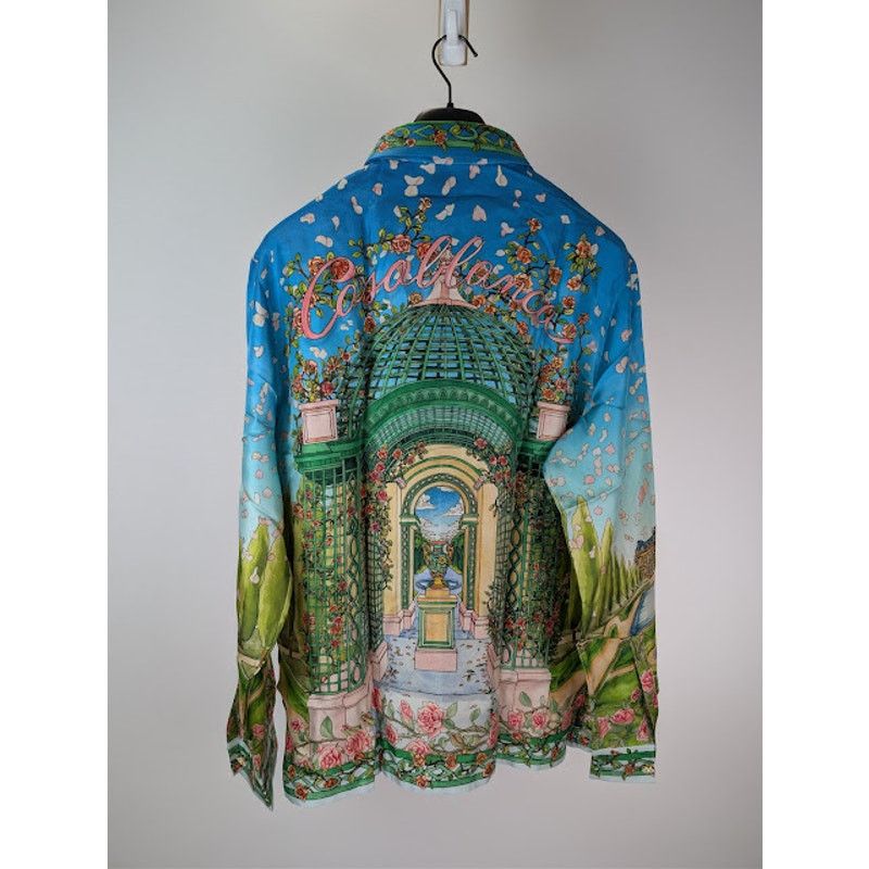 Casablanca o1rshd1 L'Amour En Fleur Long Sleeve Silk Shirt in Multi Size US XL / EU 56 / 4 - 10 Thumbnail