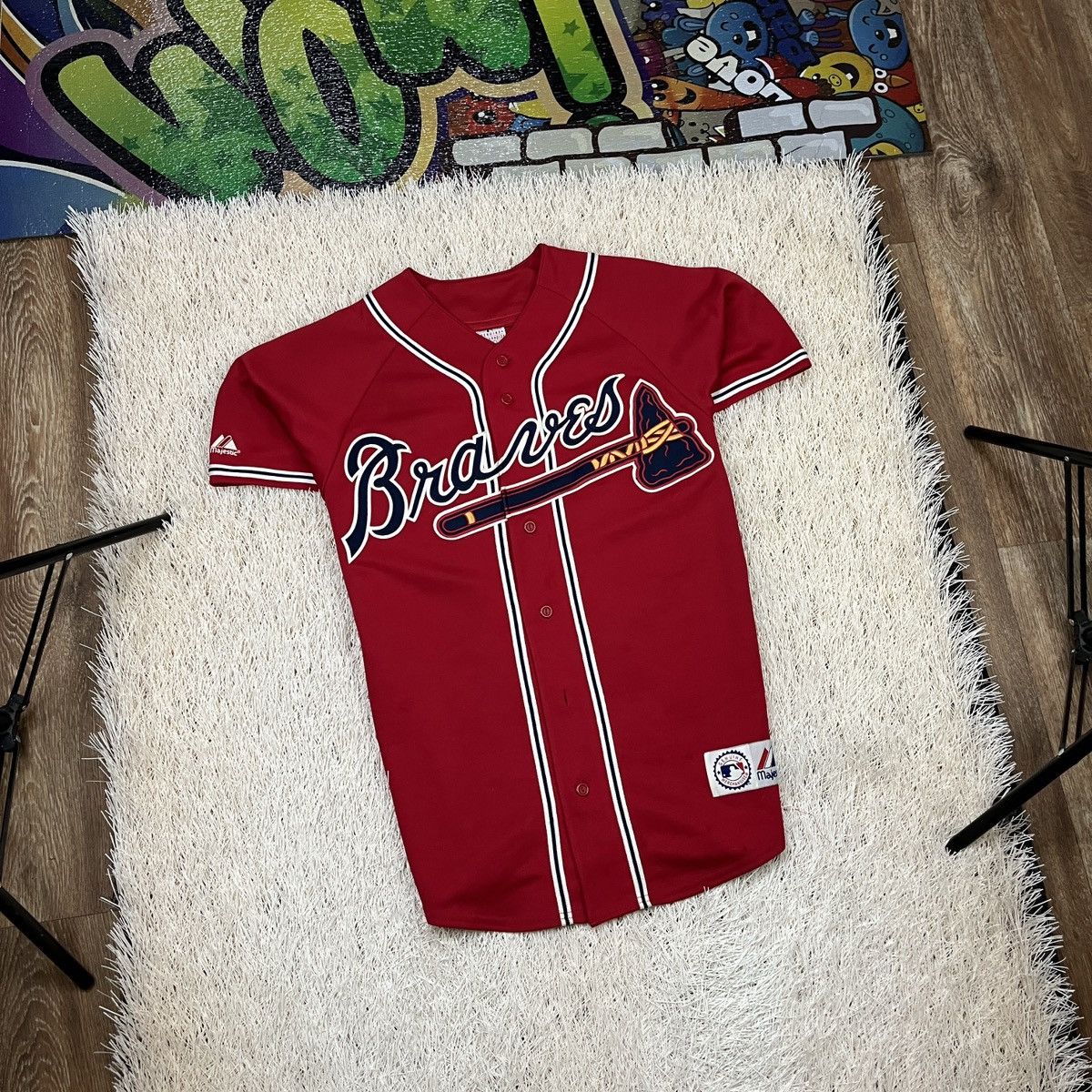 Majestic Rare Vintage Majestic ATLANTA BRAVES Baseball Jersey size M Size US M / EU 48-50 / 2 - 1 Thumbnail
