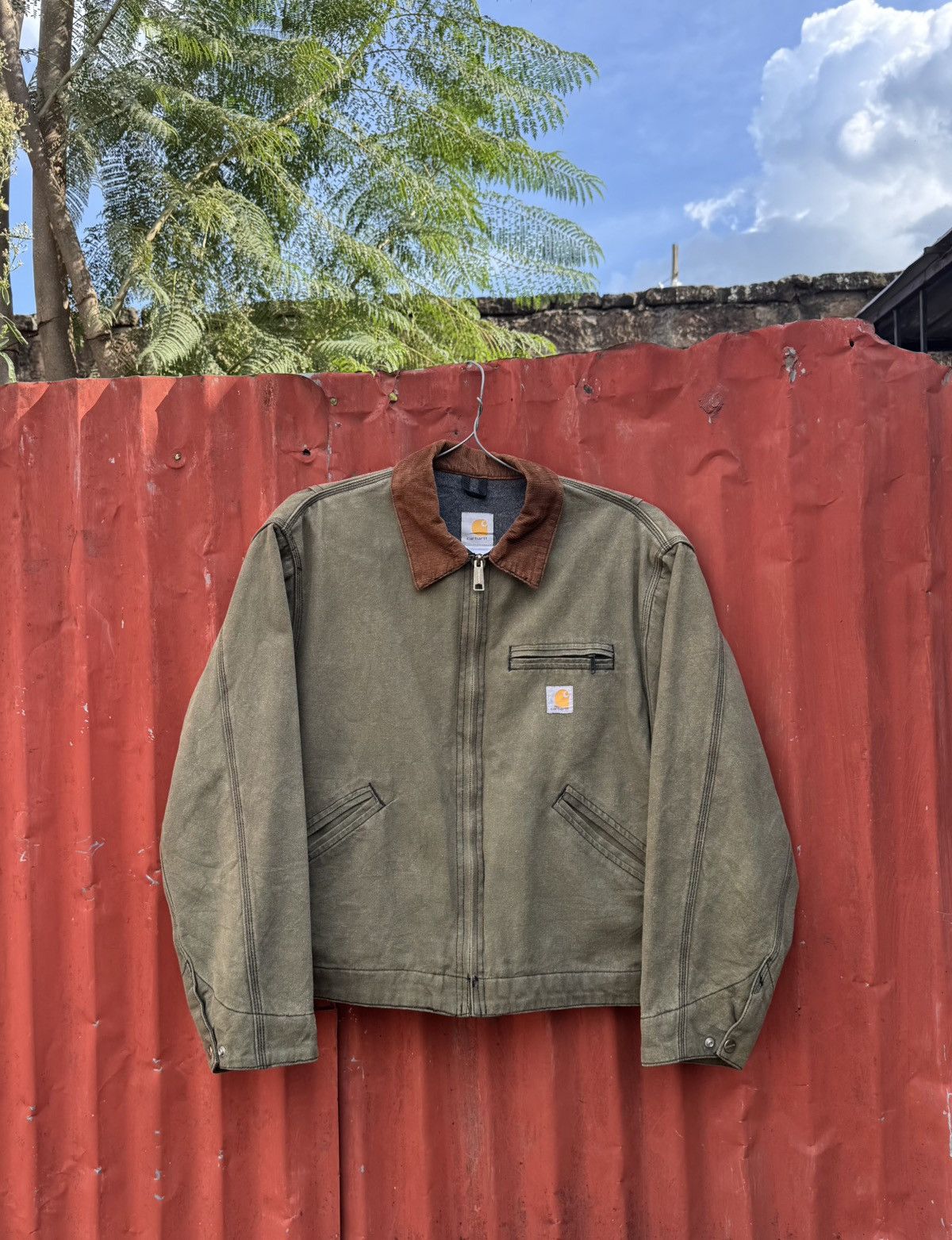 Carhartt Vintage Carhartt detroit Green lined J01 BLK CROPPED Jacket Size US L / EU 52-54 / 3 - 1 Thumbnail