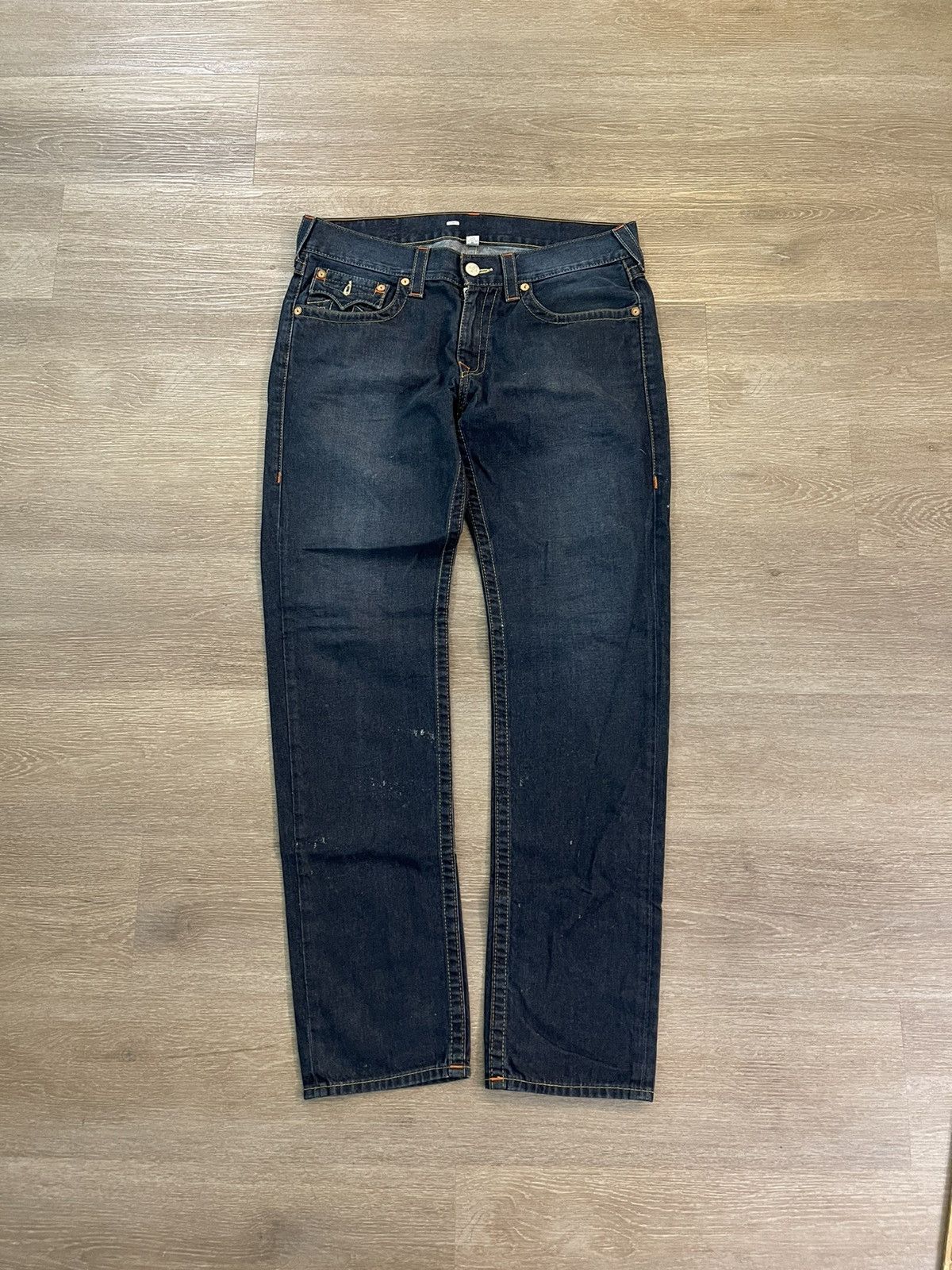 True Religion × Vintage VINTAGE TRUE RELIGION SLIM FIT THICK STITCH DENIM JEANS Size US 36 / EU 52 - 3 Thumbnail