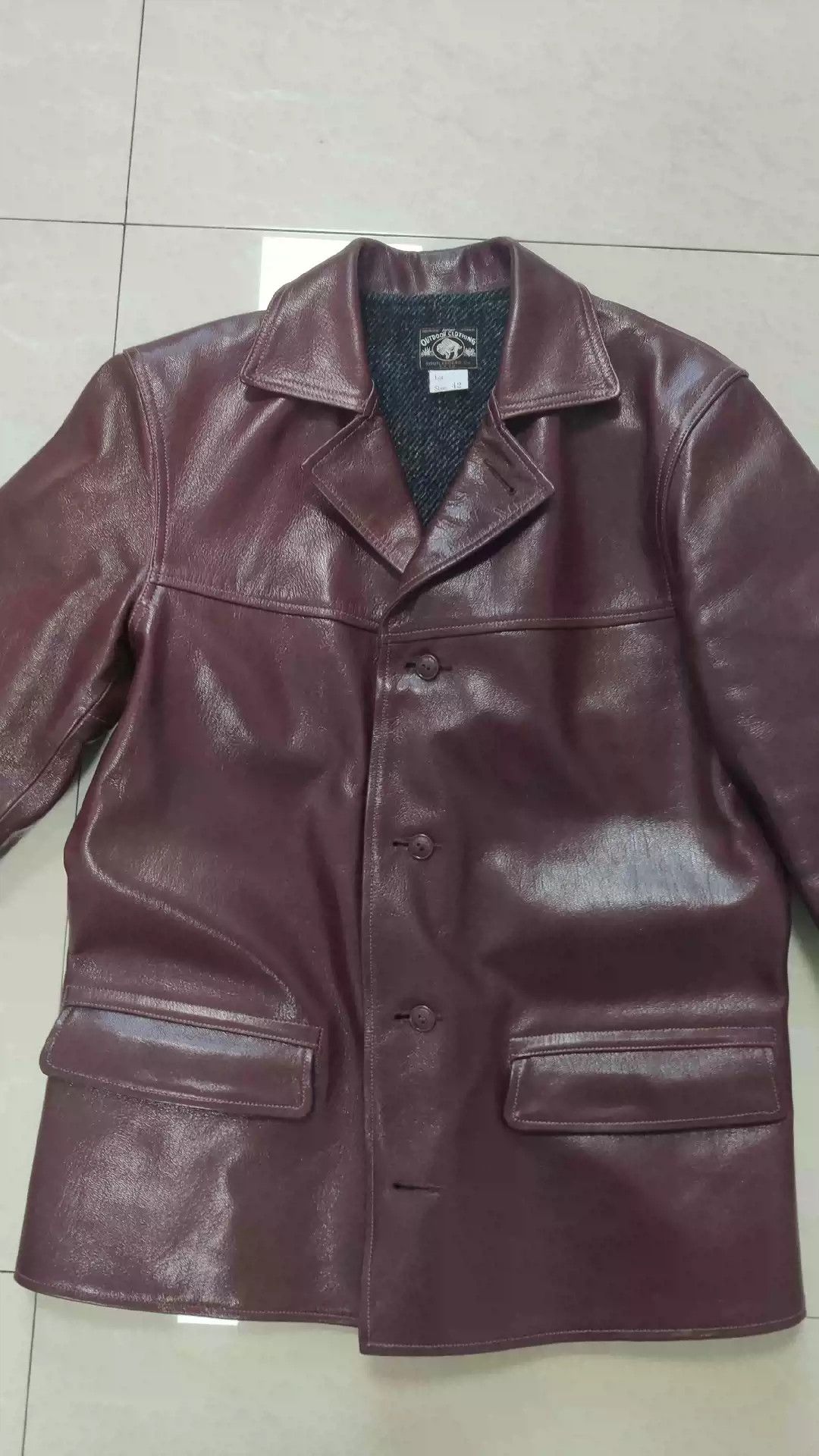 image of Freewheelers Skull Horse Brake Leather Clothes in Brown, Men's (Size XL)