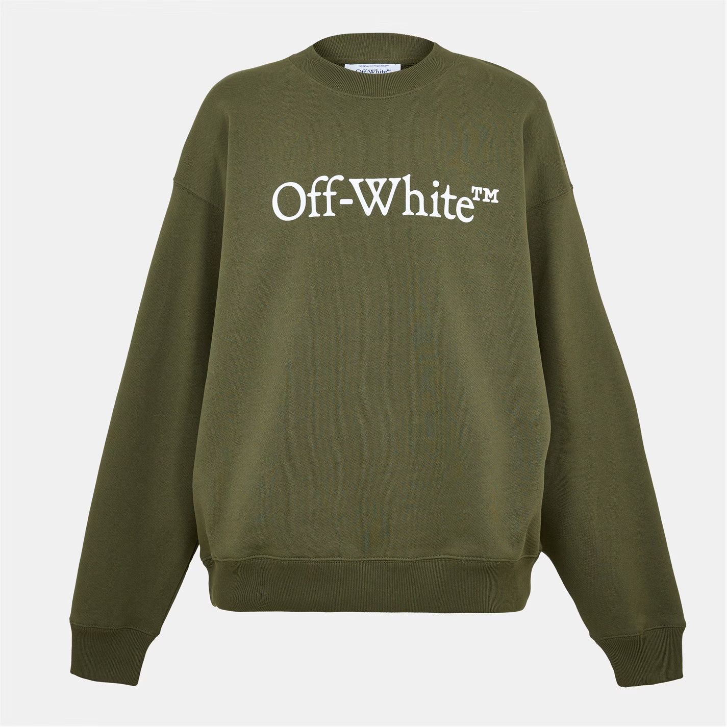 Off-White o1g2r1mq0226 Skate Crewneck Sweatshirt In Olive Green Size US XL / EU 56 / 4 - 1 Thumbnail