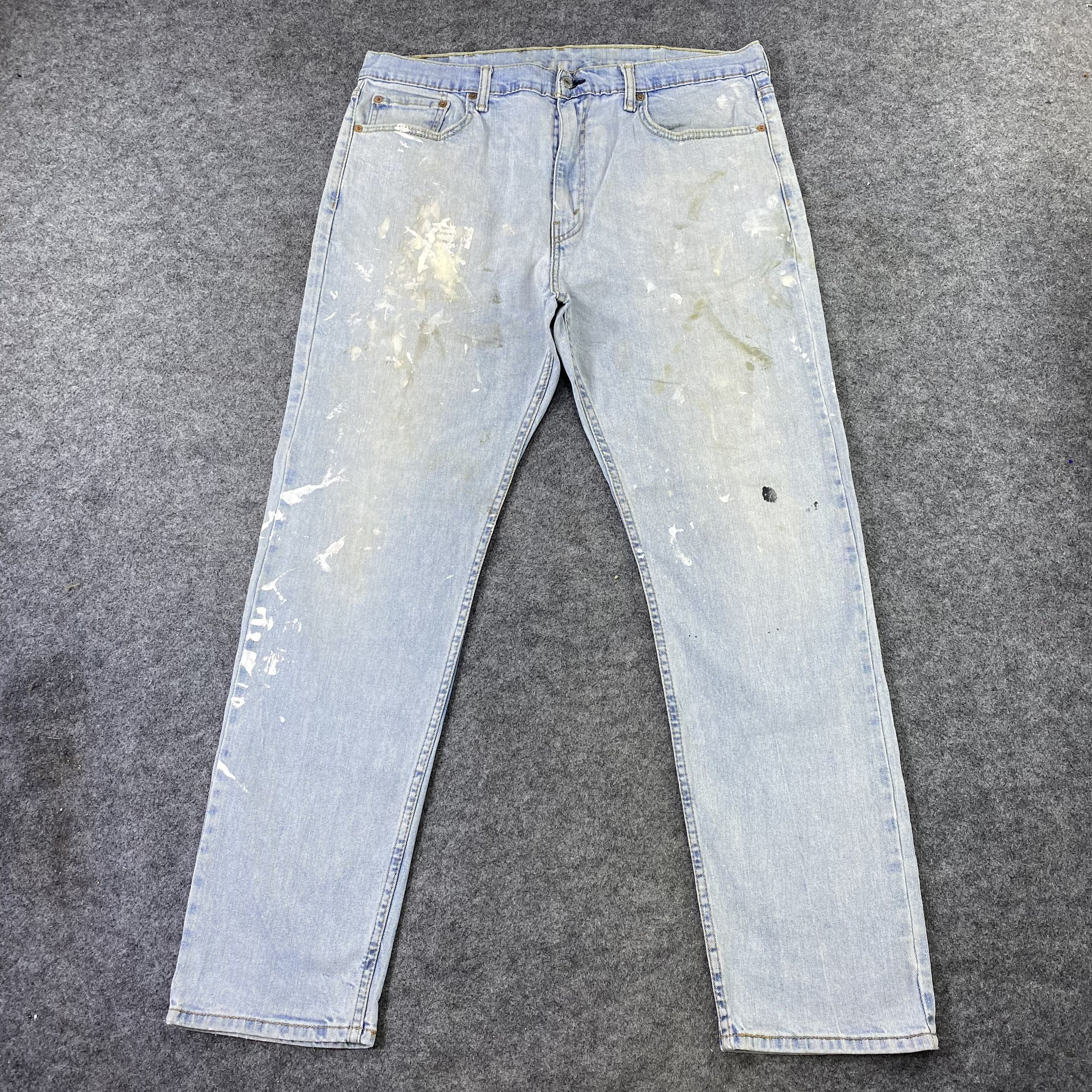Jean × Levi's × Vintage Levis 502 Painted Light Blue Wash Jeans-J1146 Size US 38 / EU 54 - 2 Thumbnail
