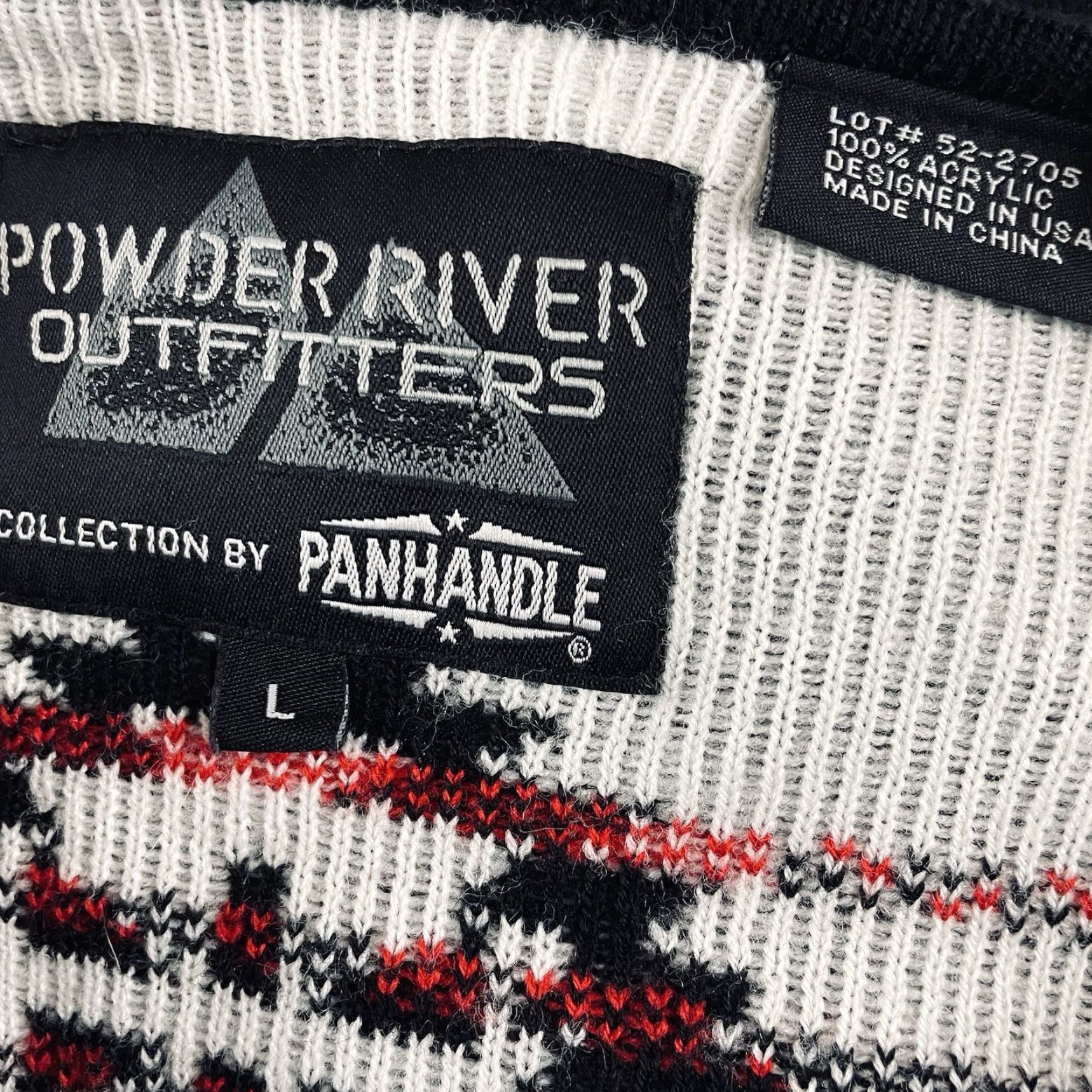 Vintage Powder River Outfitters Cardigan Sweater Womens Large Aztec Southwest Ranch R2 Size L / US 10 / IT 46 - 7 Thumbnail