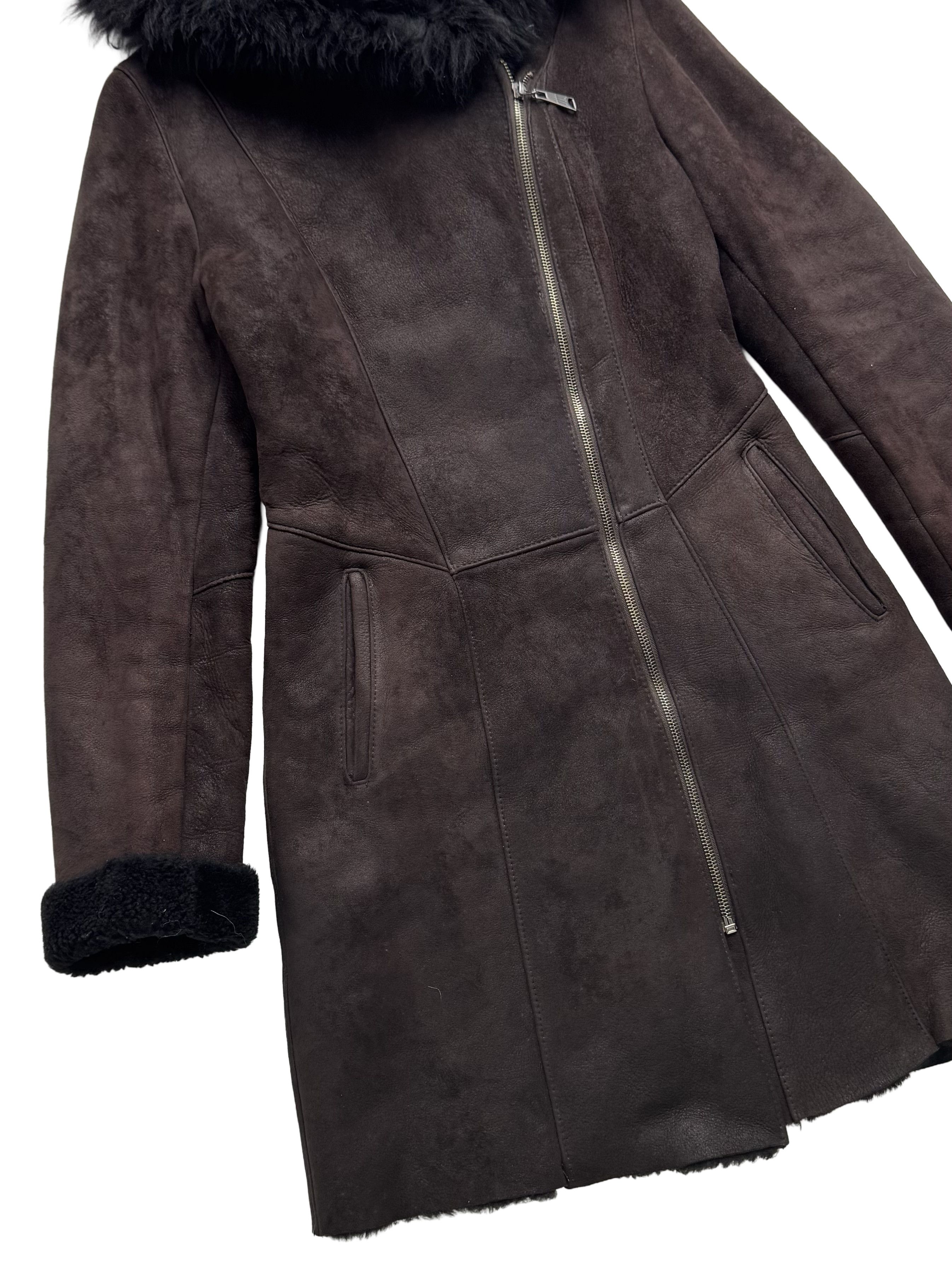 Vintage Vintage Real Sheepskin Hooded Coat Size S / US 4 / IT 40 - 8 Thumbnail