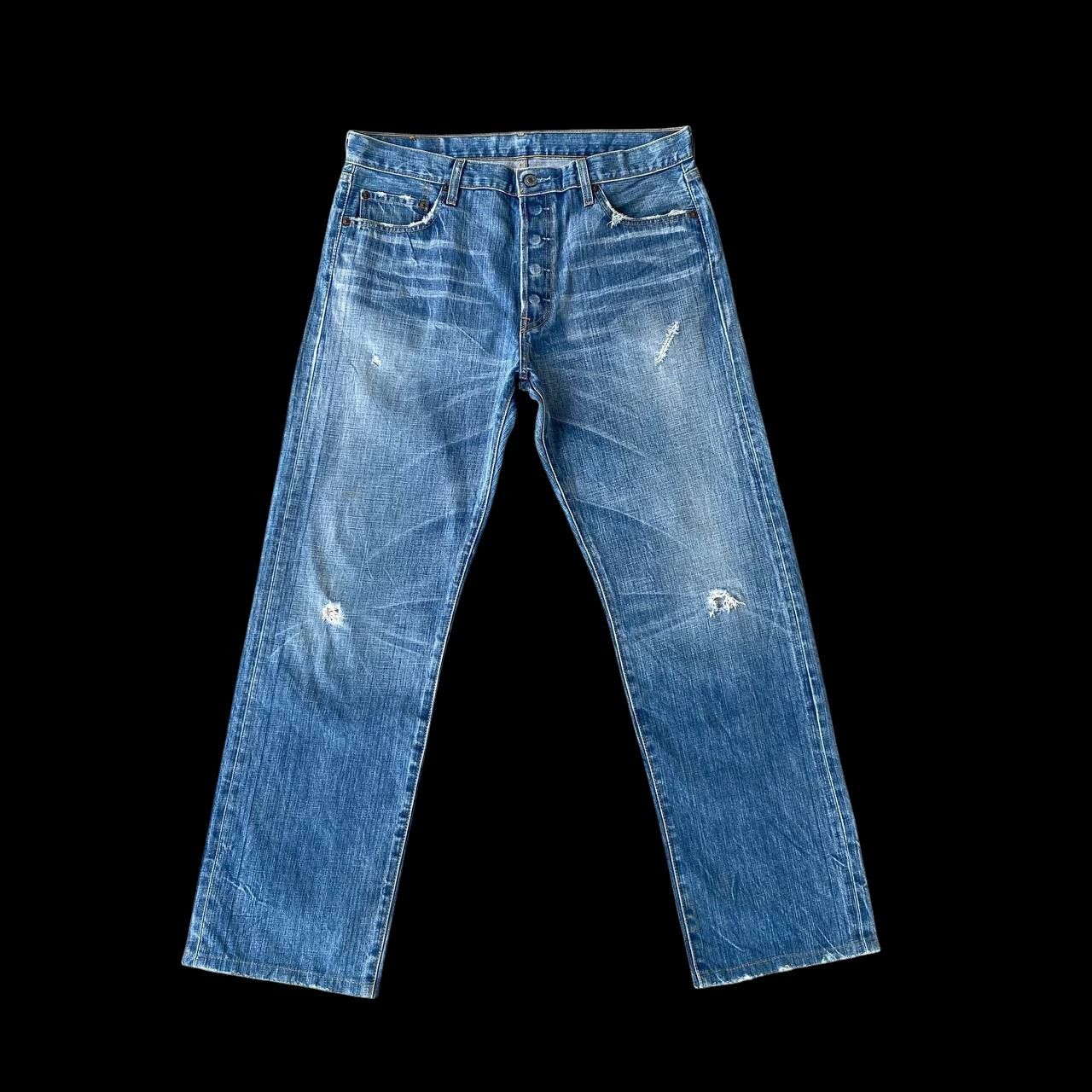 Levi's Vintage Clothing W35X32 VINTAGE LEVIS 501 JAPAN DISTRESSED DENIM 2001 RELEASE Size US 35 - 1 Thumbnail