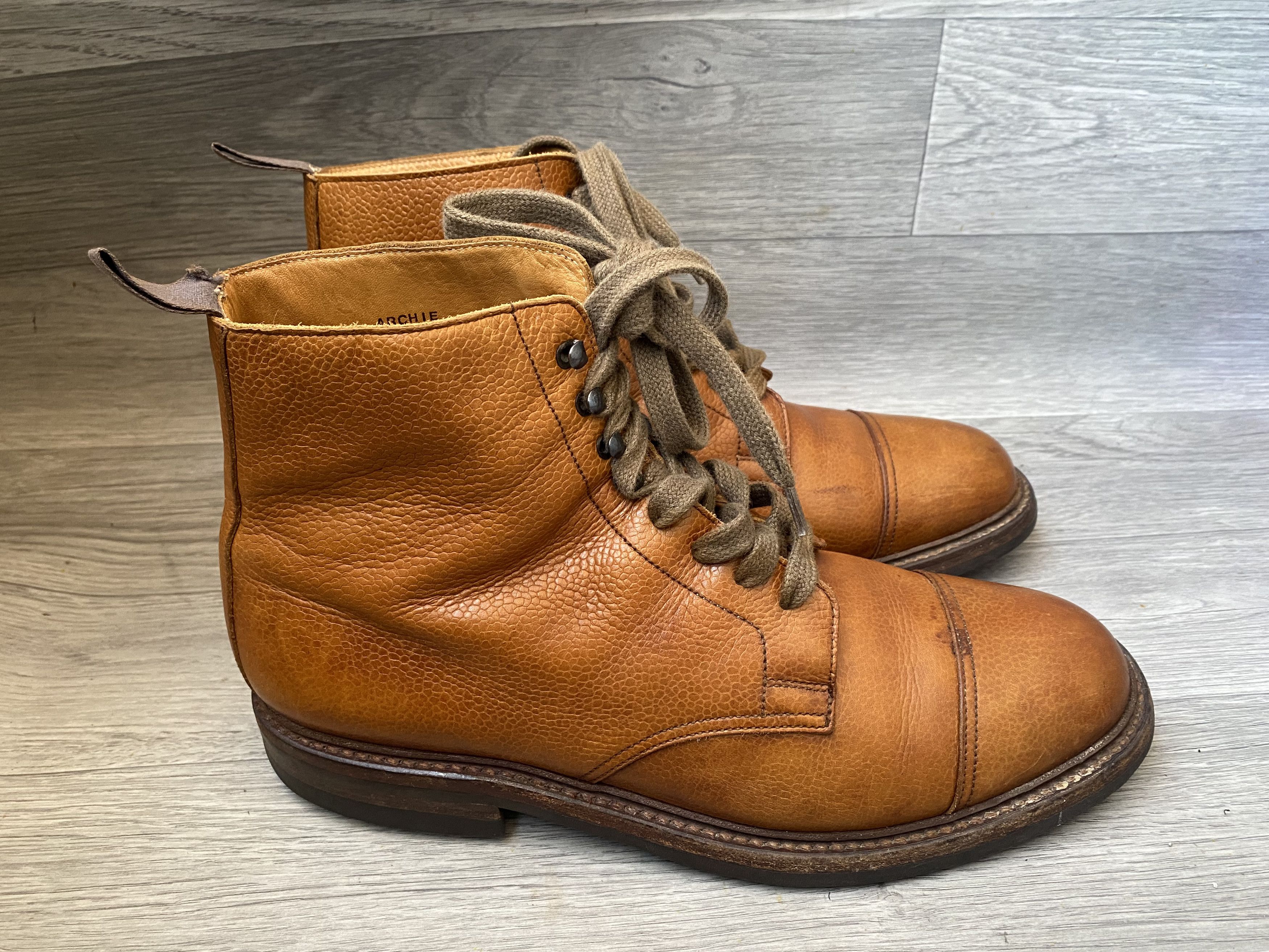 Crockett & Jones Crockett and jones Archie brown pebble grain cap toe boots Size US 9.5 / EU 42-43 - 8 Thumbnail