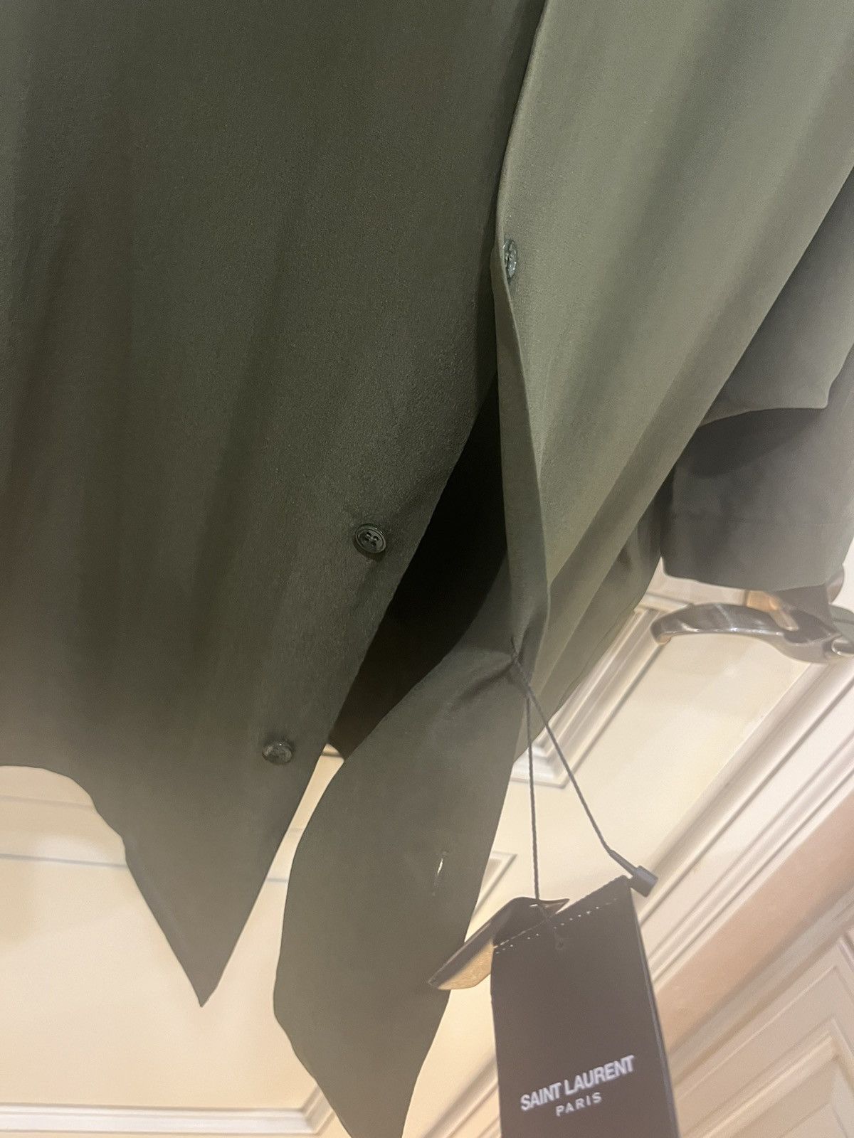 Saint Laurent Paris silk tunic shirt collar size40 in green Size US M / EU 48-50 / 2 - 14 Thumbnail