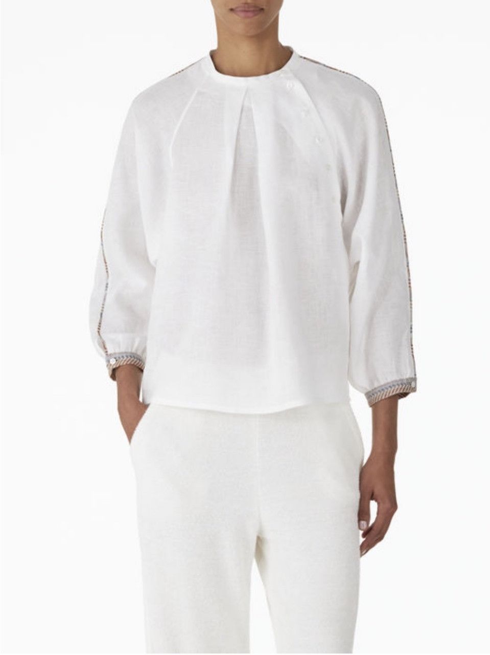 Loro Piana o1srvl11e0524 Shirt in White Size M / US 6-8 / IT 42-44 - 1 Preview