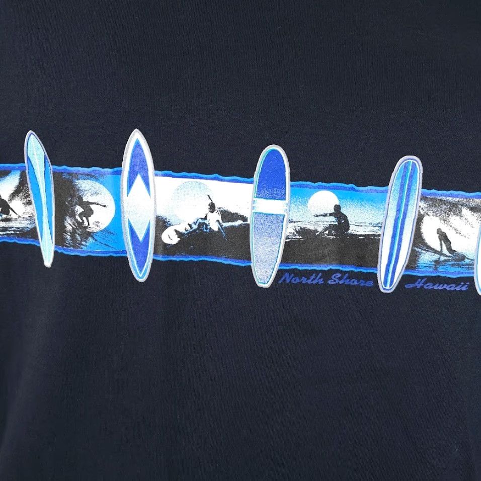Vintage North Shore Surfing T Shirt Mens Size Large Blue Hawaii Travel Destination Tee Size US L / EU 52-54 / 3 - 3 Thumbnail